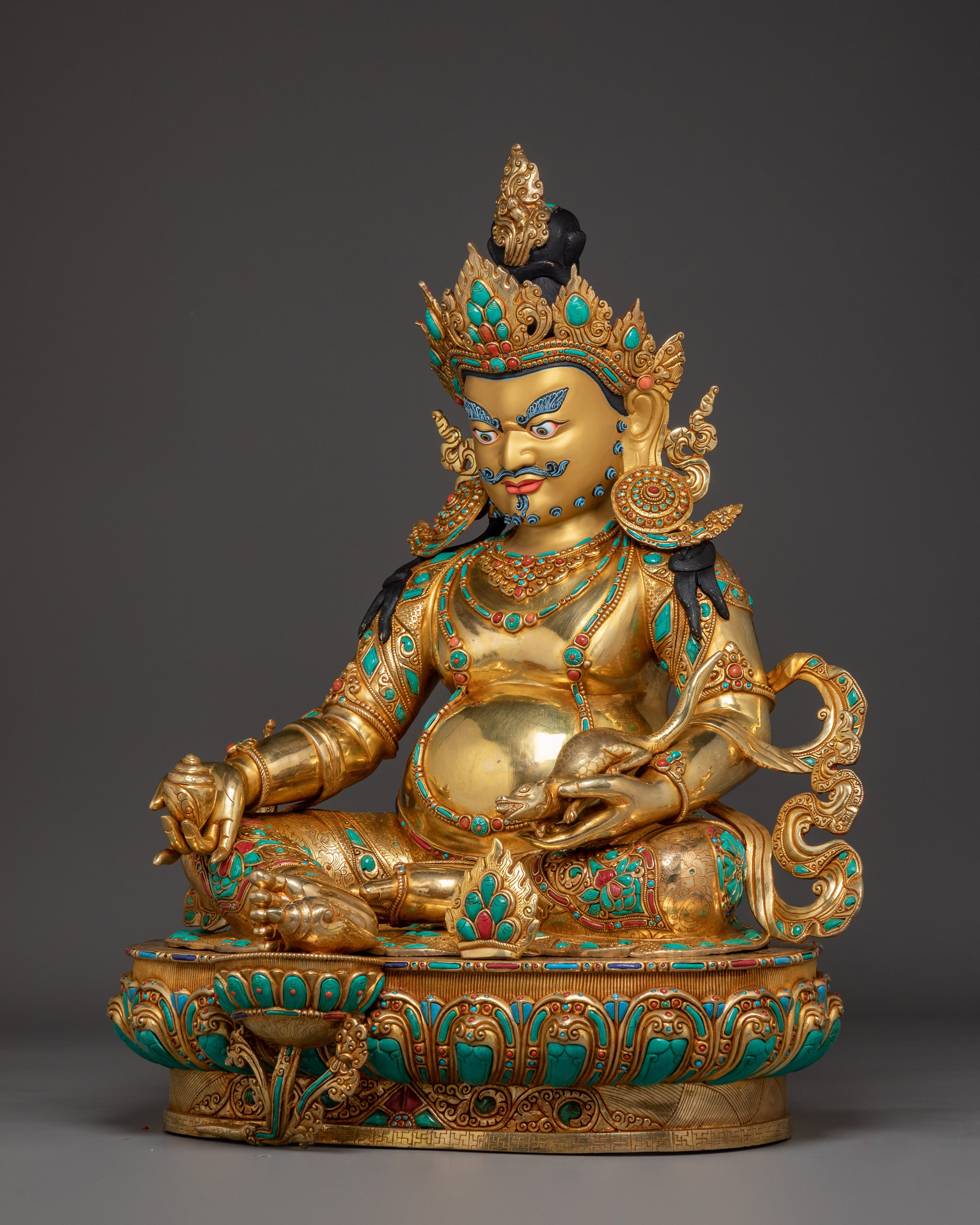 Wealth Offering Deity Dzambhala Statue | Guardian of Prosperity and Wealth