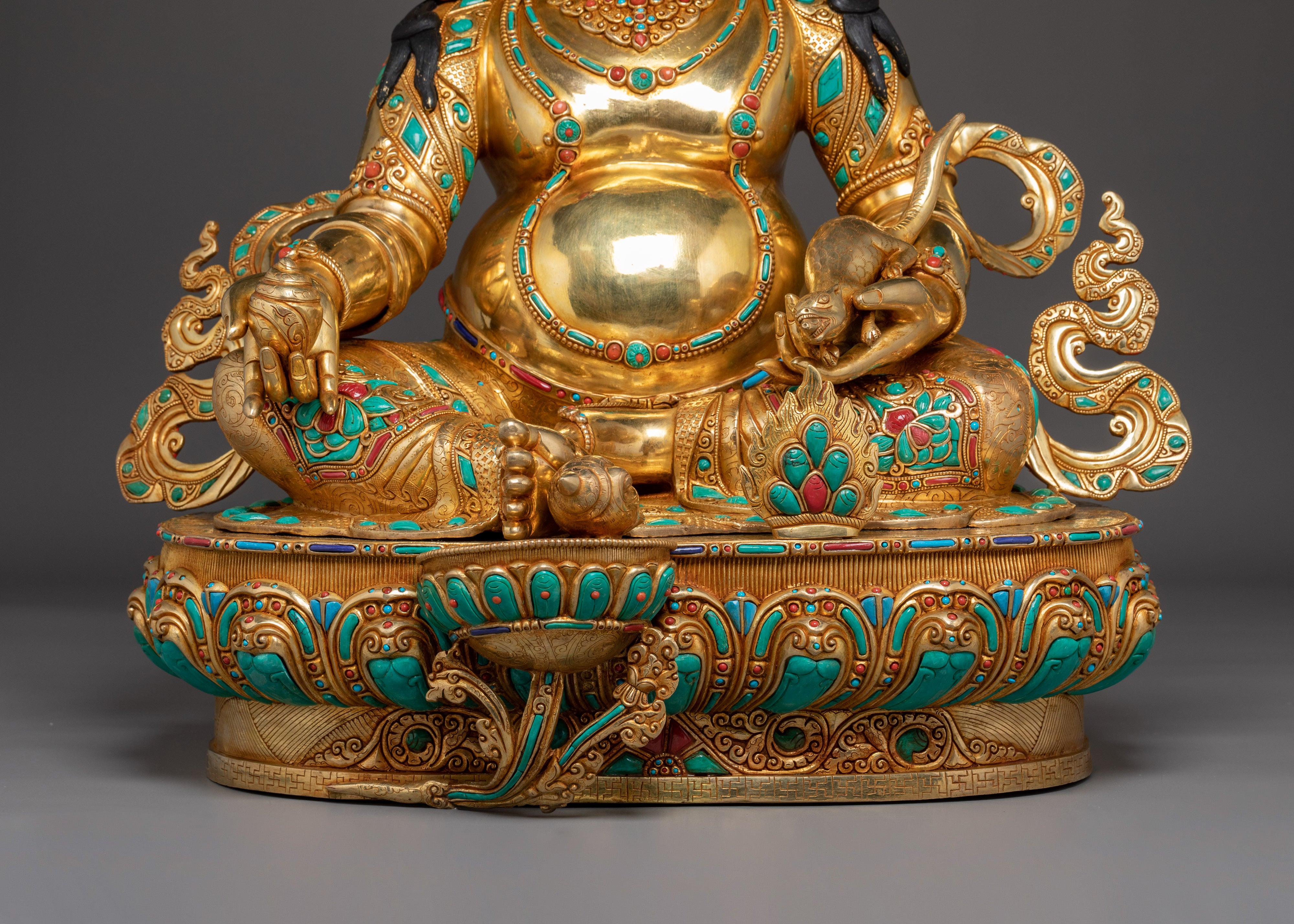 Wealth Offering Deity Dzambhala Statue | Guardian of Prosperity and Wealth