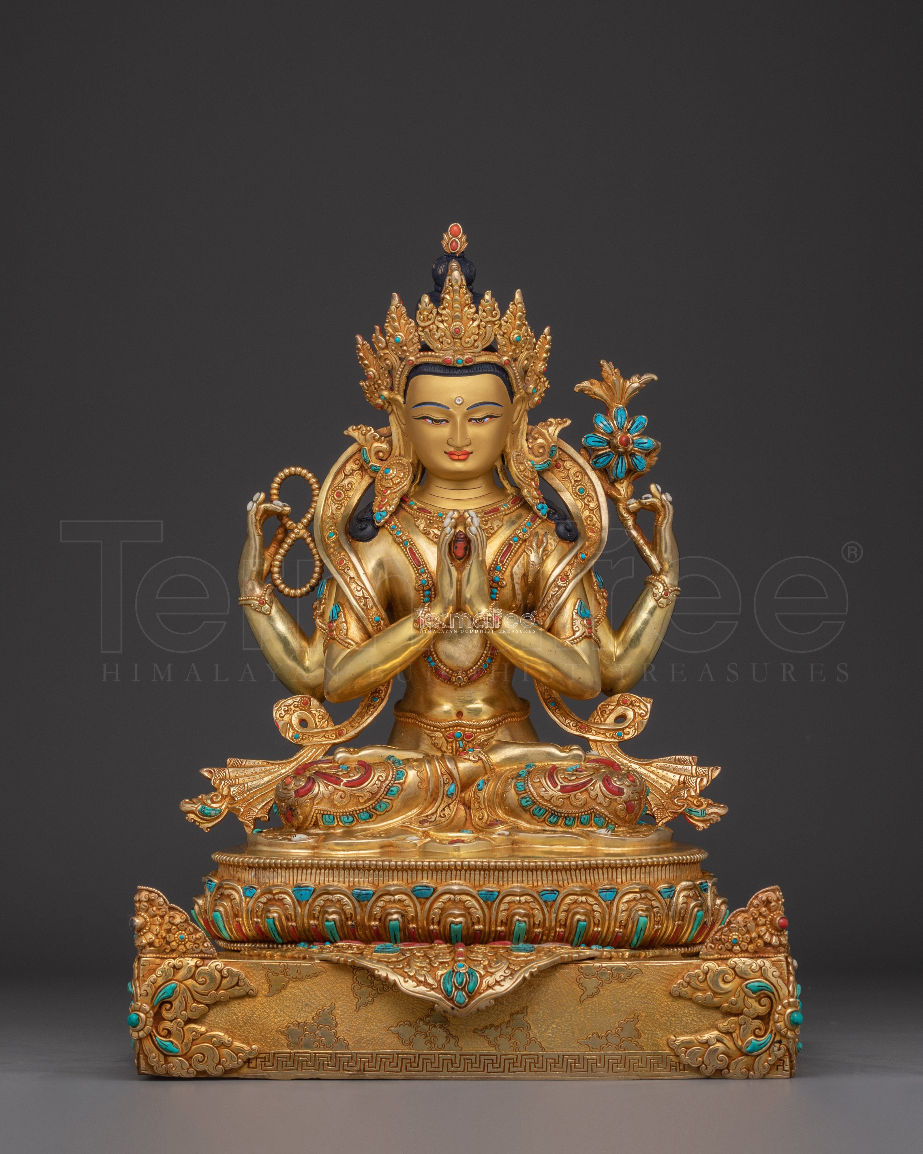 Bodhisattva Chenrezig on Throne | Avalokiteshvara - Lord of Compassion