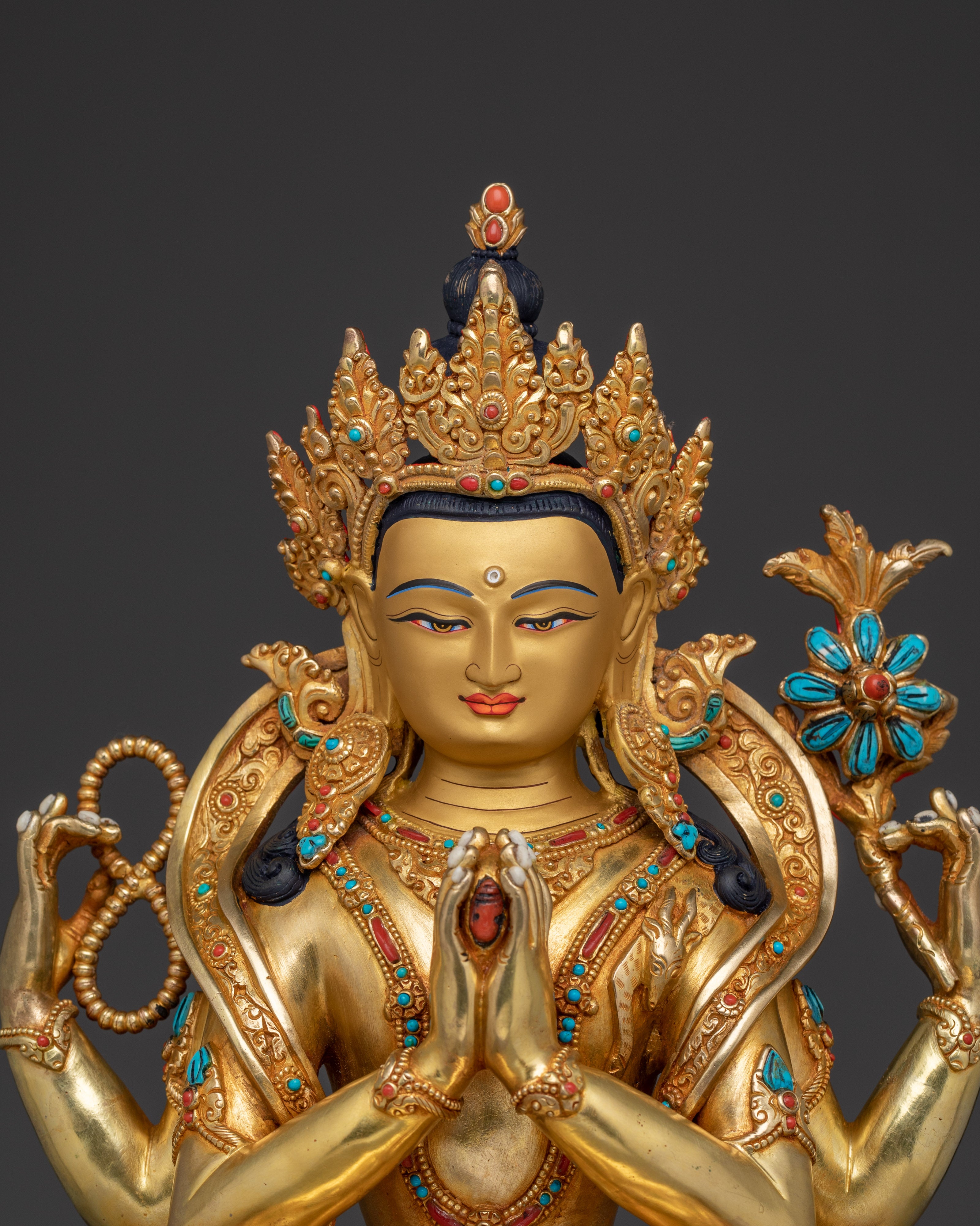 Bodhisattva Chenrezig on Throne | Avalokiteshvara - Lord of Compassion