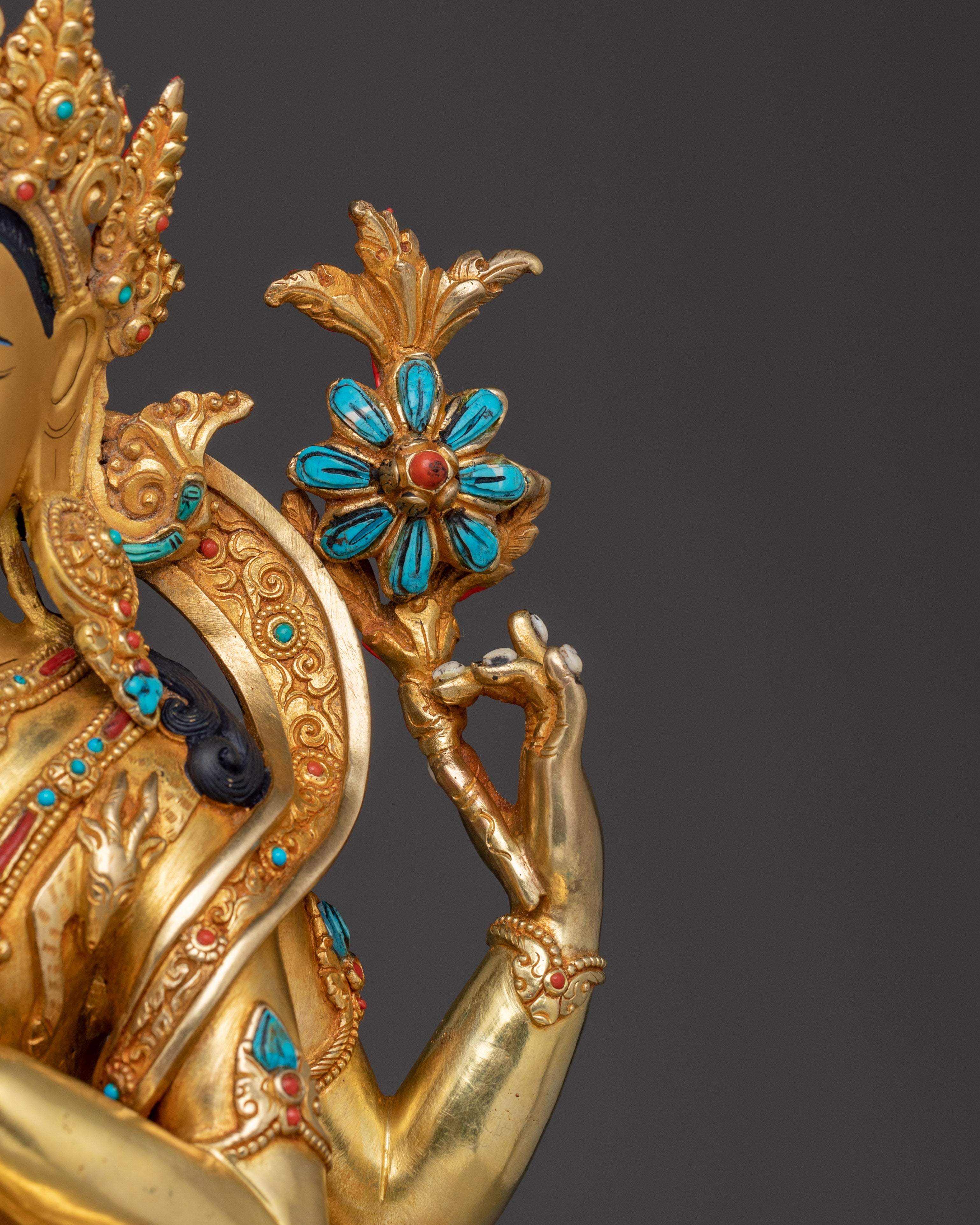 Bodhisattva Chenrezig on Throne | Avalokiteshvara - Lord of Compassion