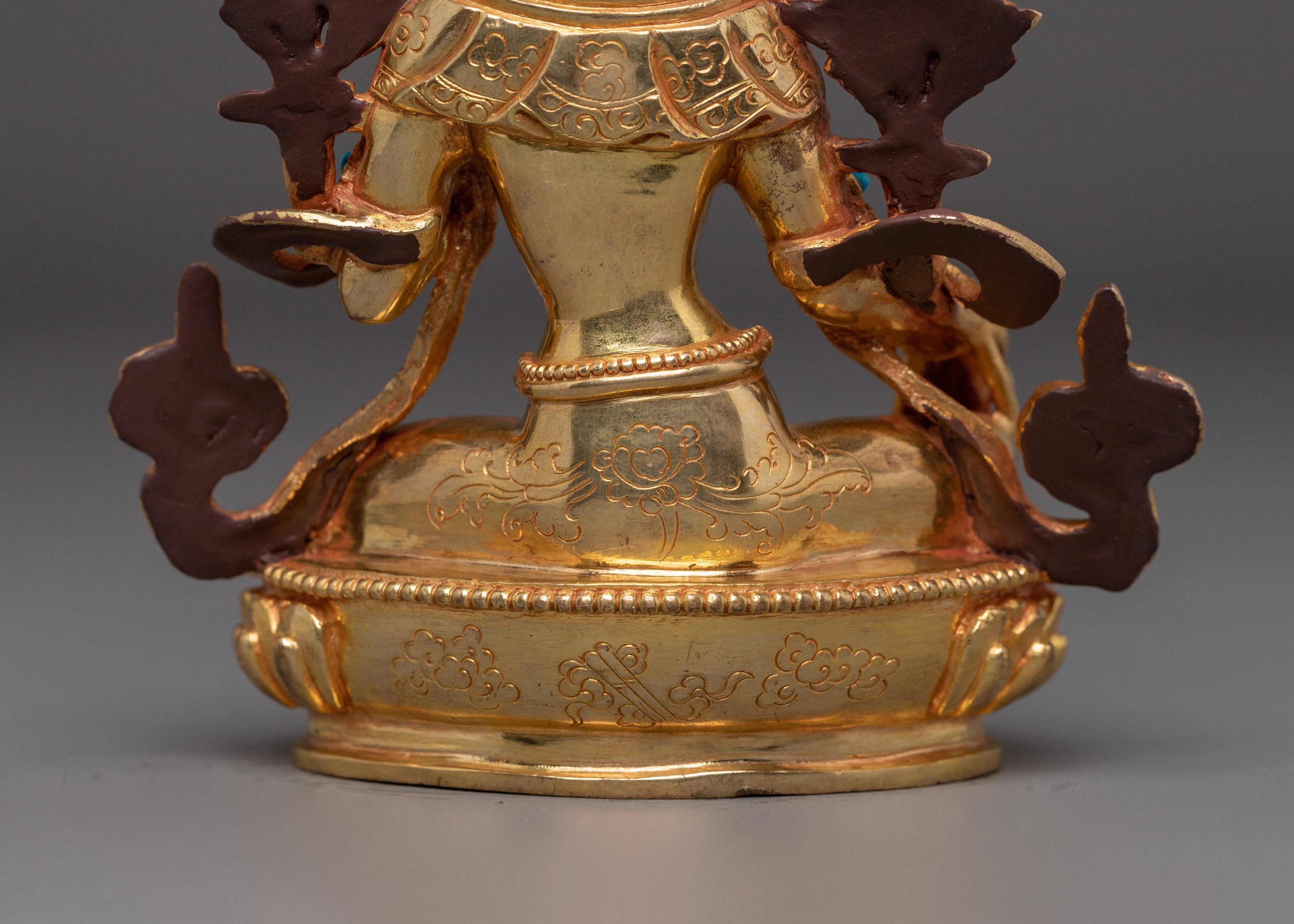 Golden Shyama Tara Statue | Green Tara - Mother of All Buddhas