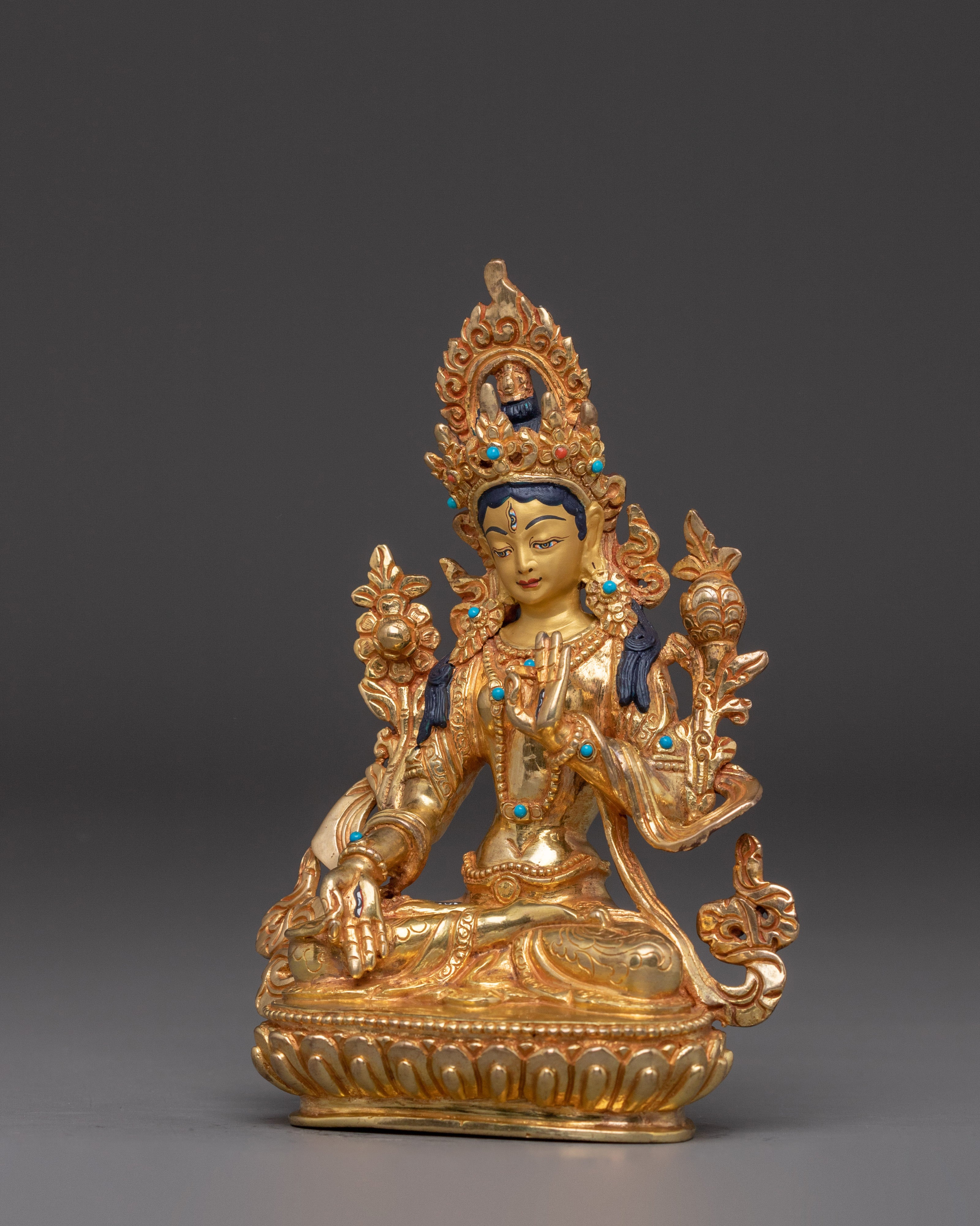Peaceful Sita Tara Statue | White Tara - Tibetan Healing Deity