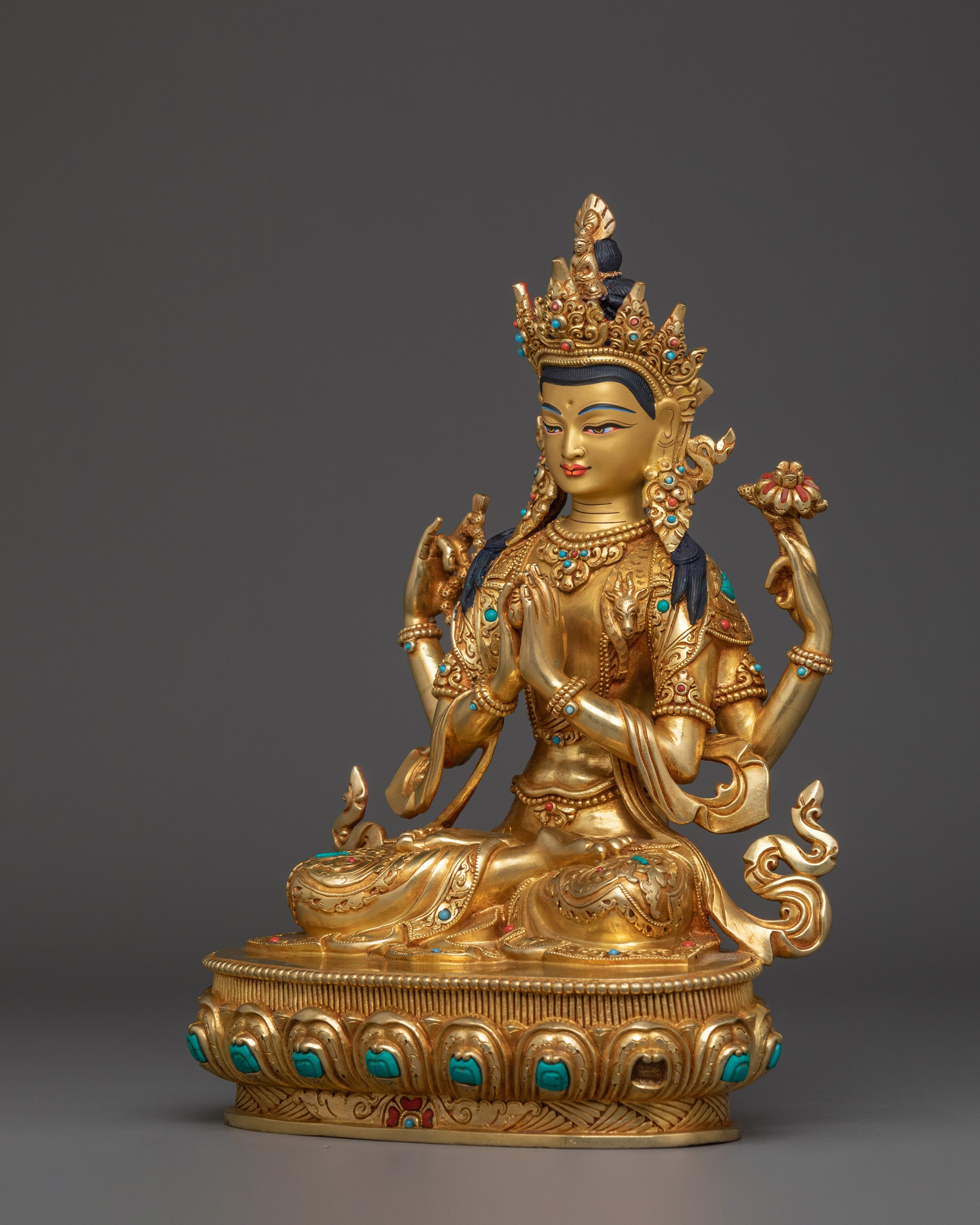 Figurine of Chenrezig - Dharma Practice | 4-Armed Avalokiteshvara