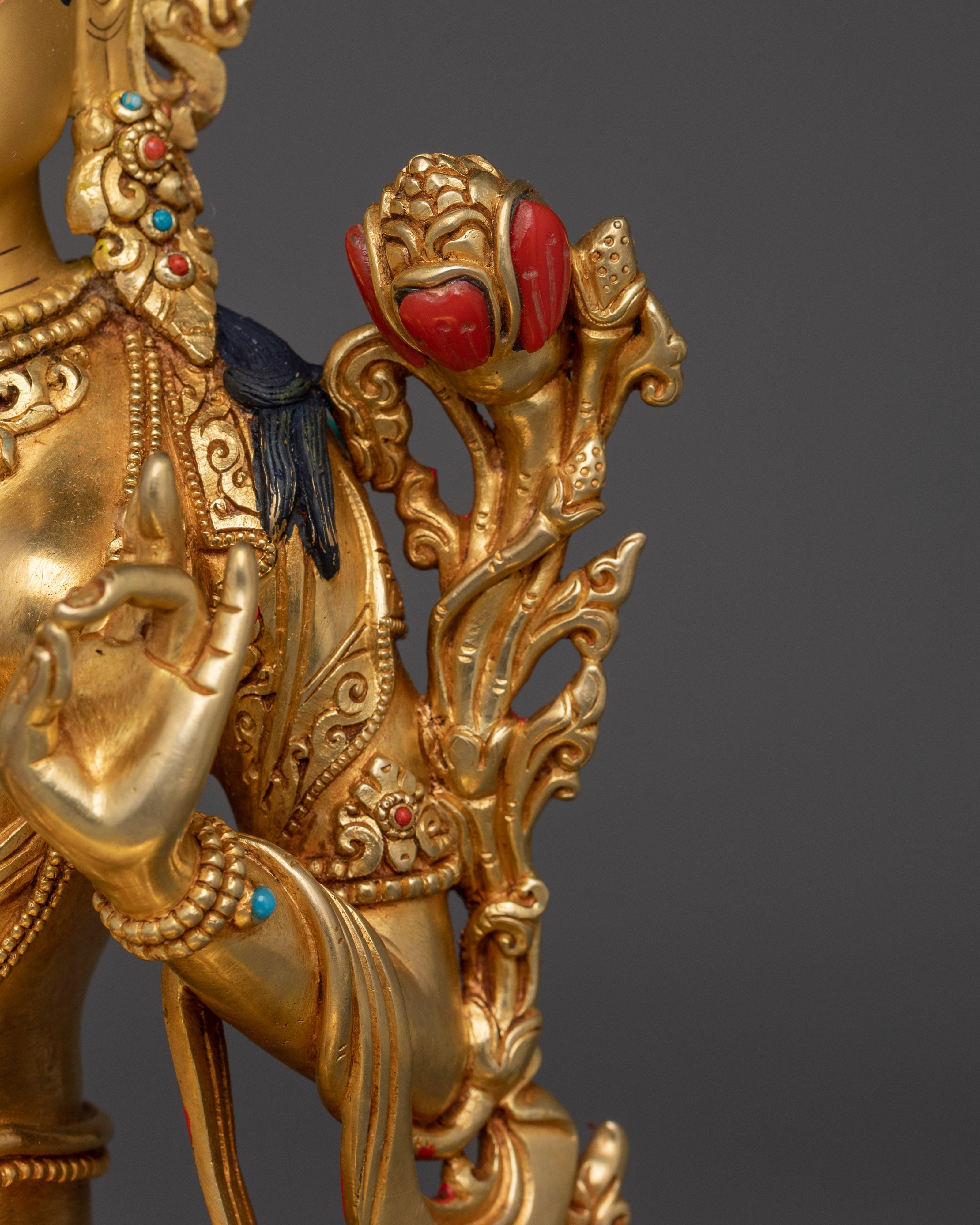 Exquisite Green Tara Sculpture | Embodiment of Compassion and Swift Protection