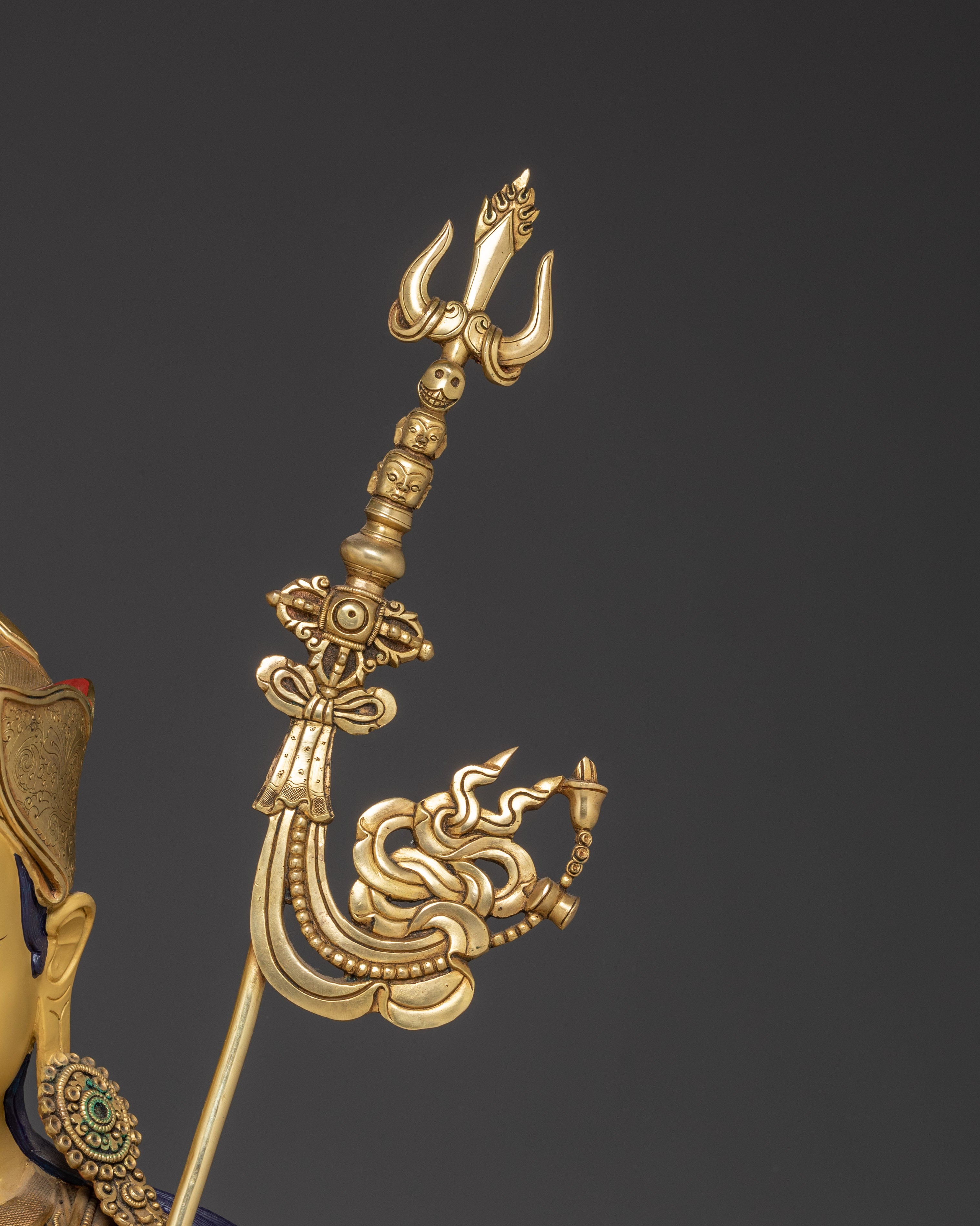 Venerated Guru Rinpoche Statue | Padmsambhava with Khatvanga Statue