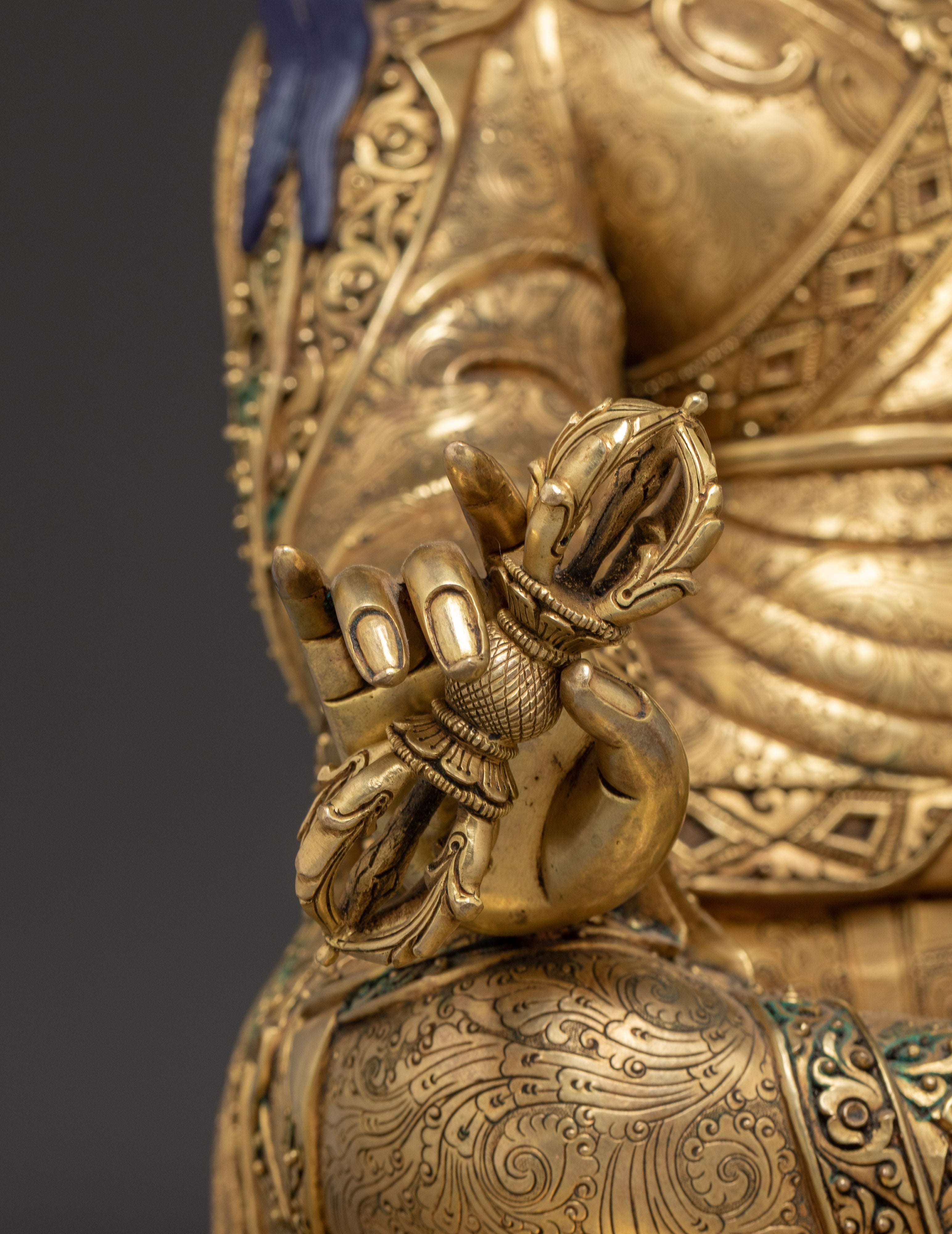 Venerated Guru Rinpoche Statue | Padmsambhava with Khatvanga Statue