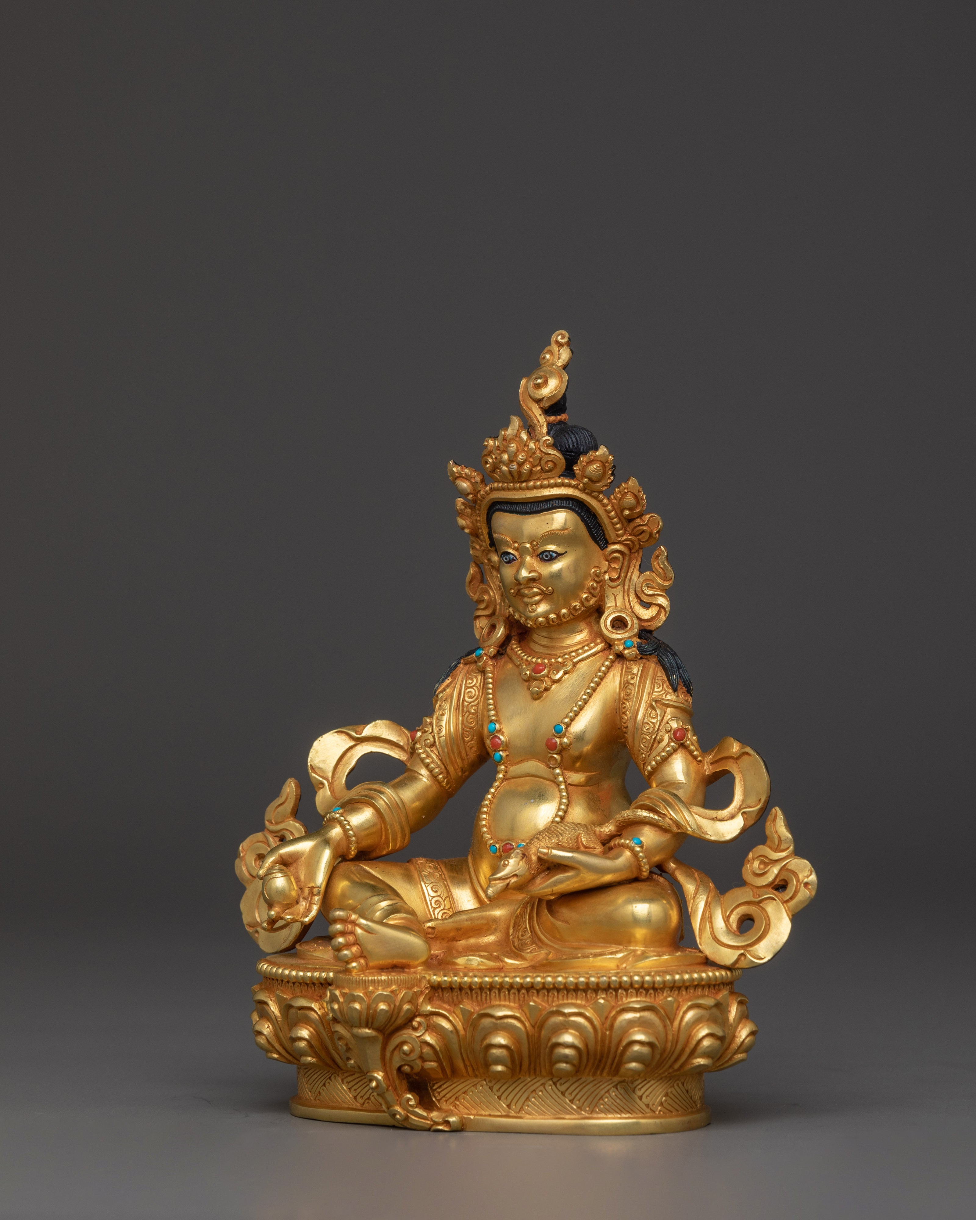 Spiritual Wealth Guardian Dzambhala Statue | Handcrafted Nepalese Art
