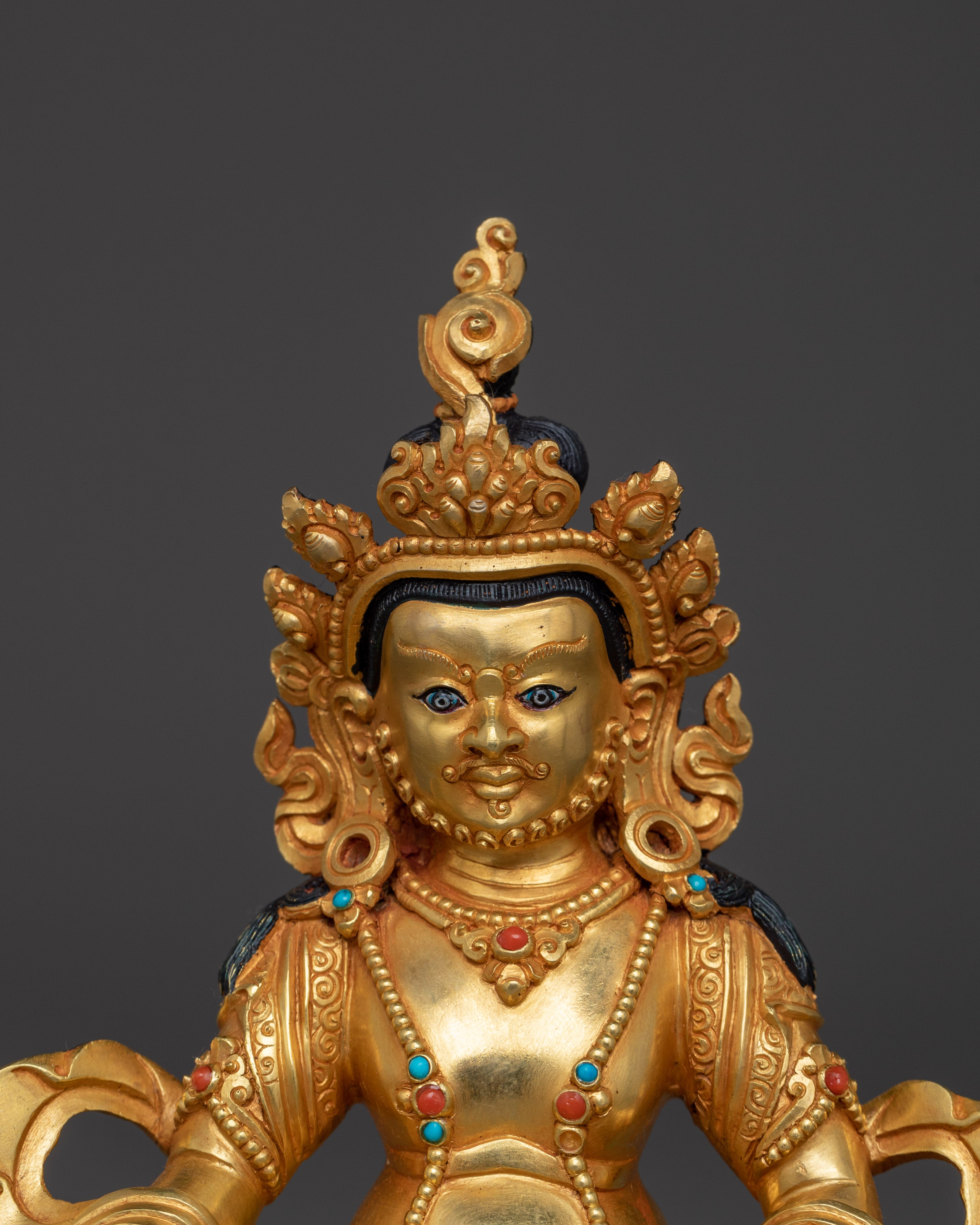 Spiritual Wealth Guardian Dzambhala Statue | Handcrafted Nepalese Art