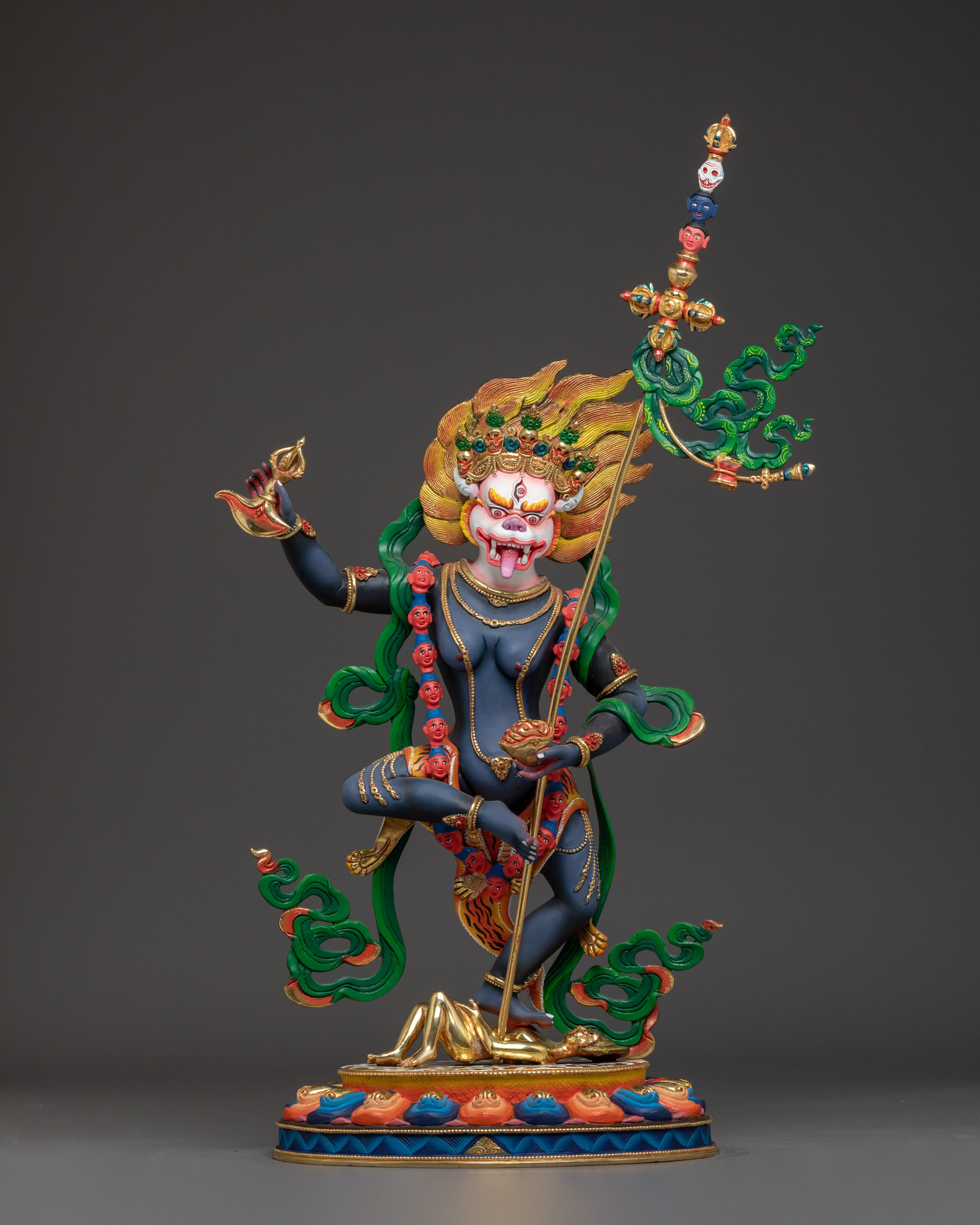 Lion-faced Wrathful Deity | Simhamukha - Protector of Spiritual Practitioners