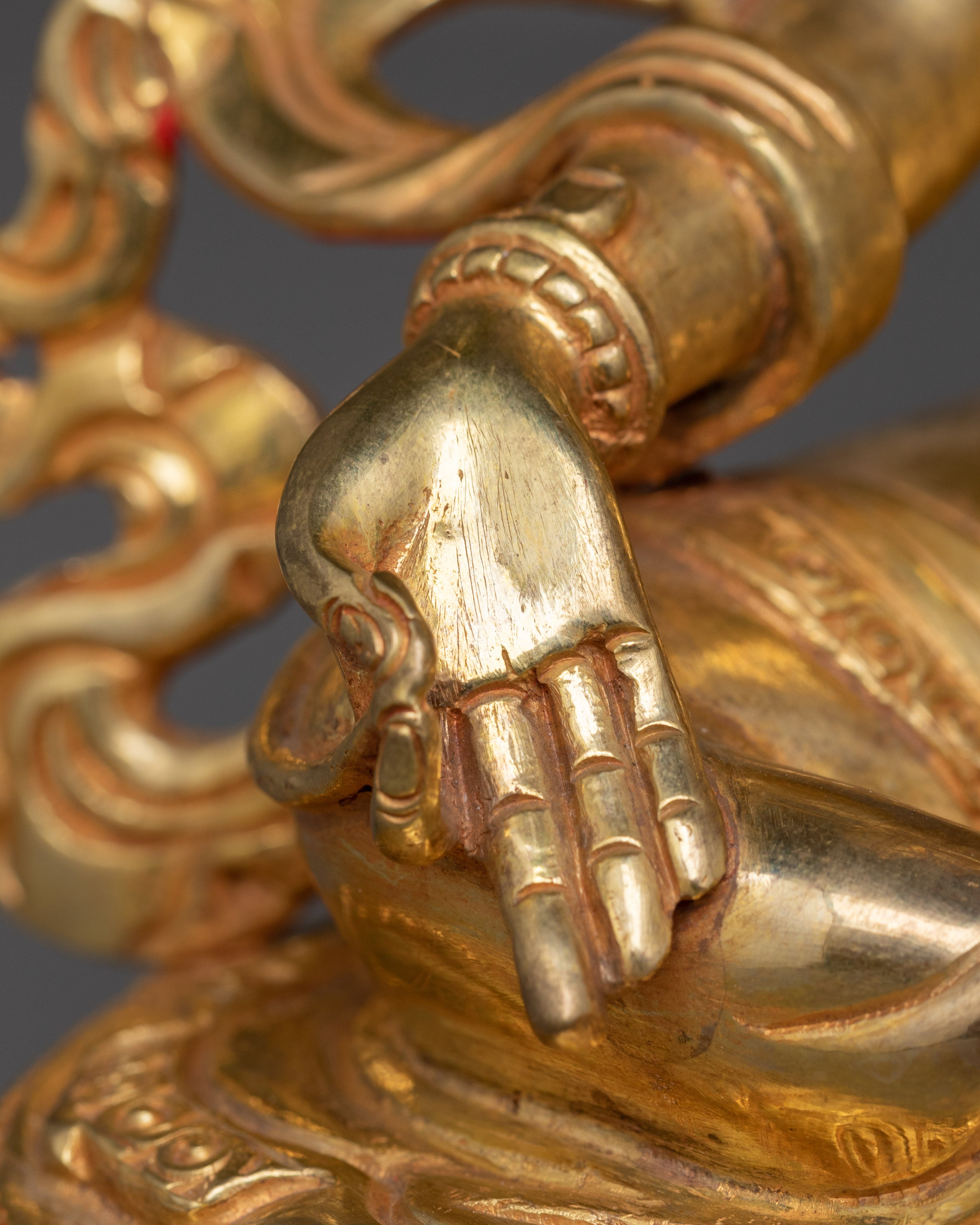 Divine Green Tara Statue | Gold Gilded Goddess for Altar and Meditation