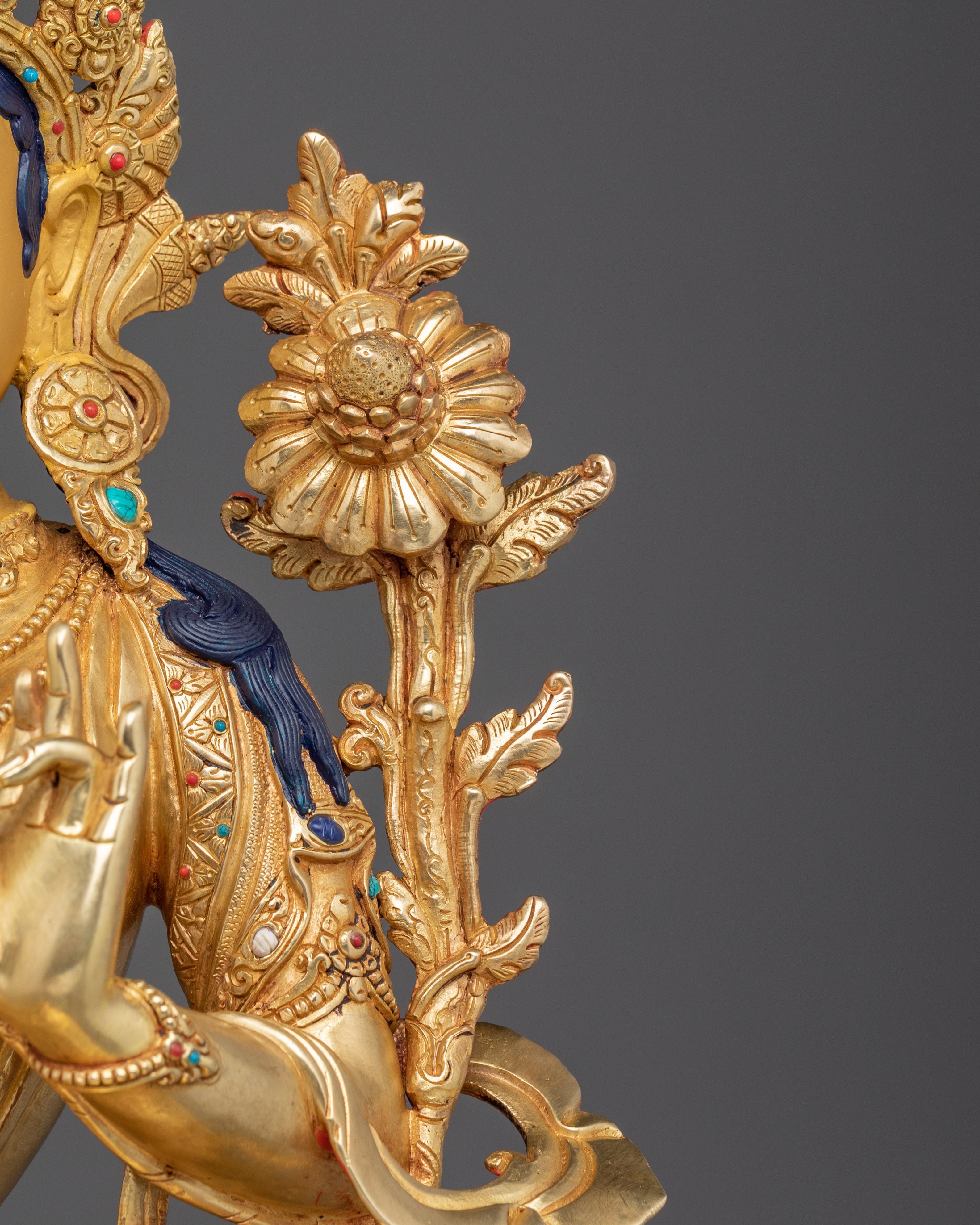 Radiant Traditional Green Tara Statue | Embodiment of Compassion and Swift Protection