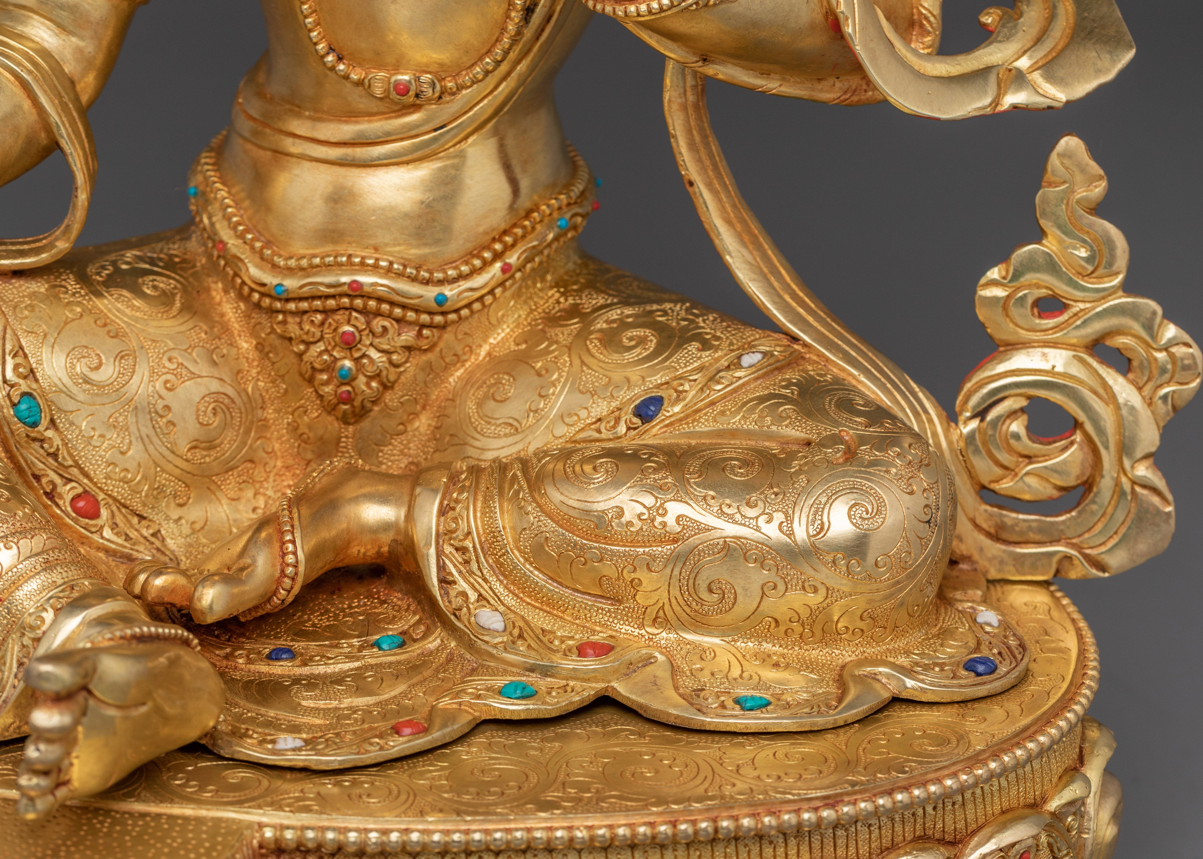 Radiant Traditional Green Tara Statue | Embodiment of Compassion and Swift Protection