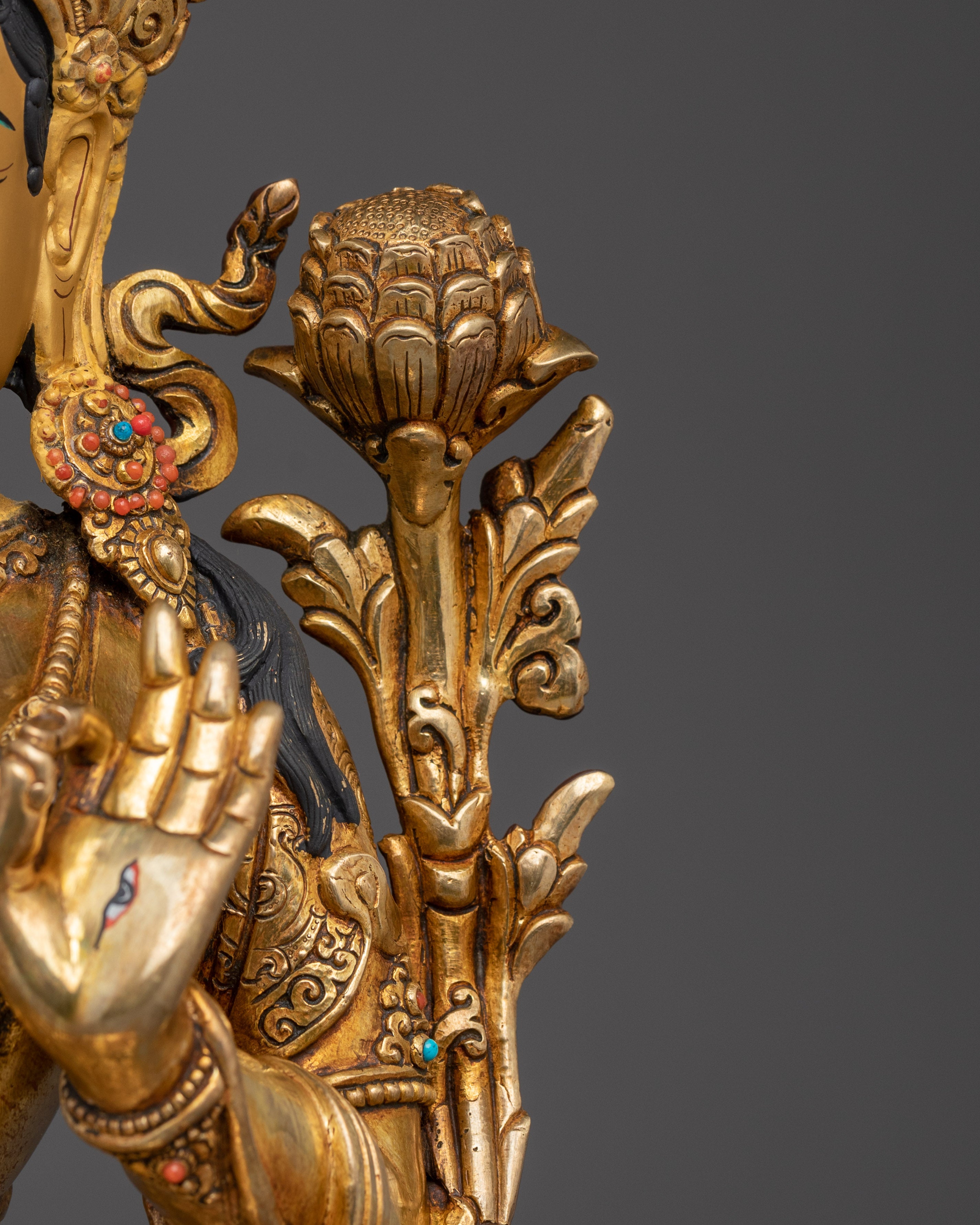 Serene White Tara Statue | Sita Tara - Compassion and Healing Tibetan Deity