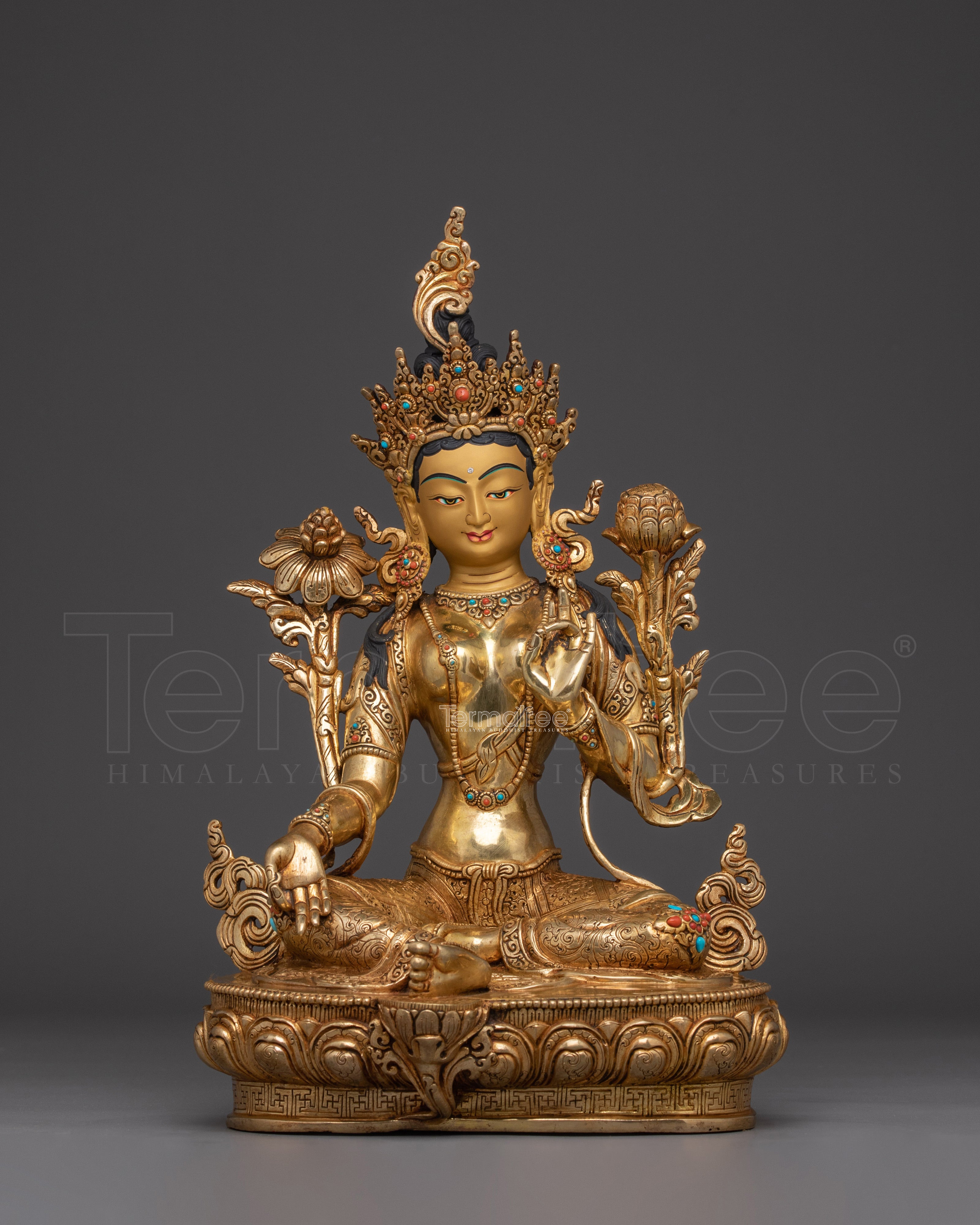 Tibetan Deity Shyama Tara Statue| Green Tara - Mother of All Buddhas