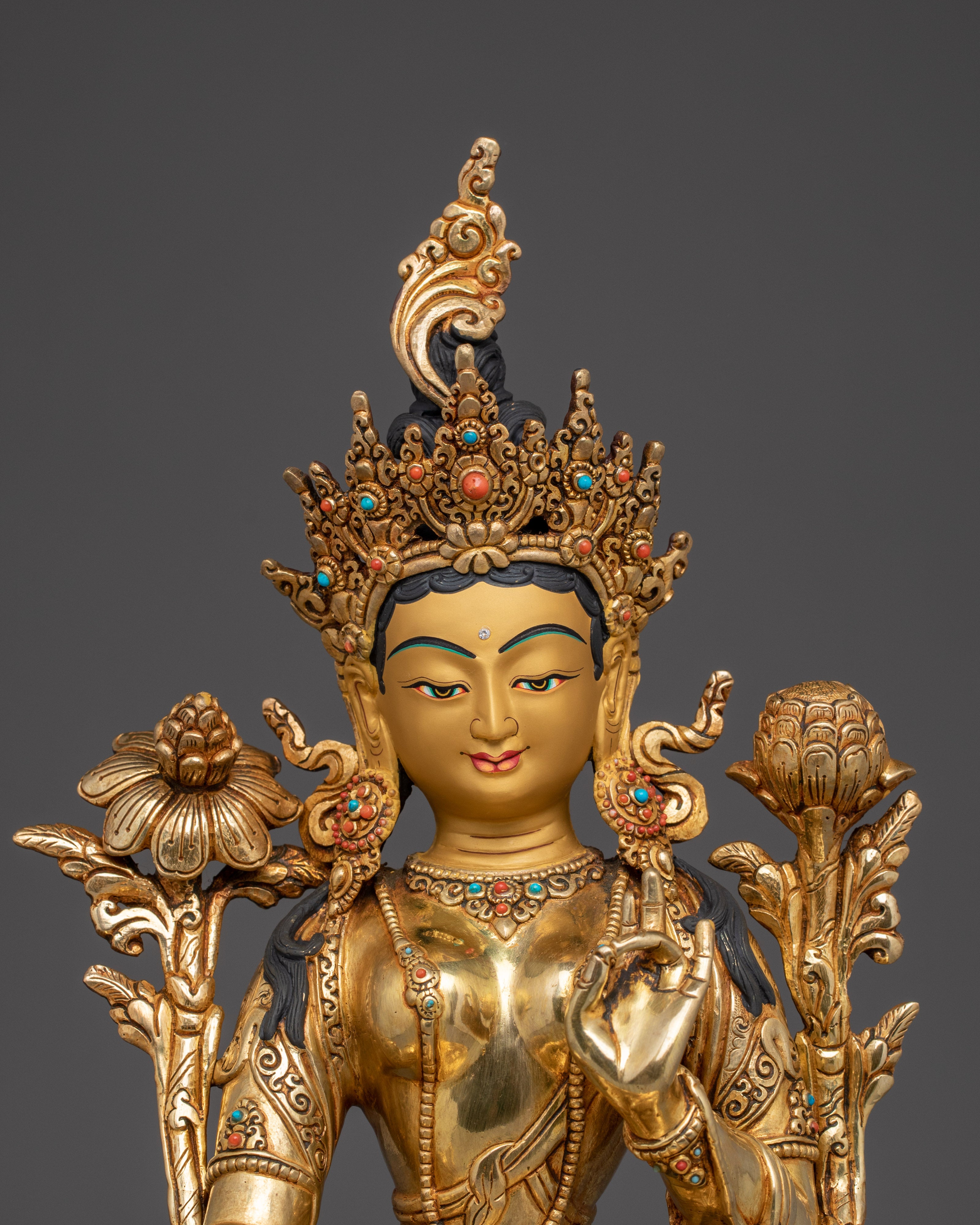Tibetan Deity Shyama Tara Statue| Green Tara - Mother of All Buddhas