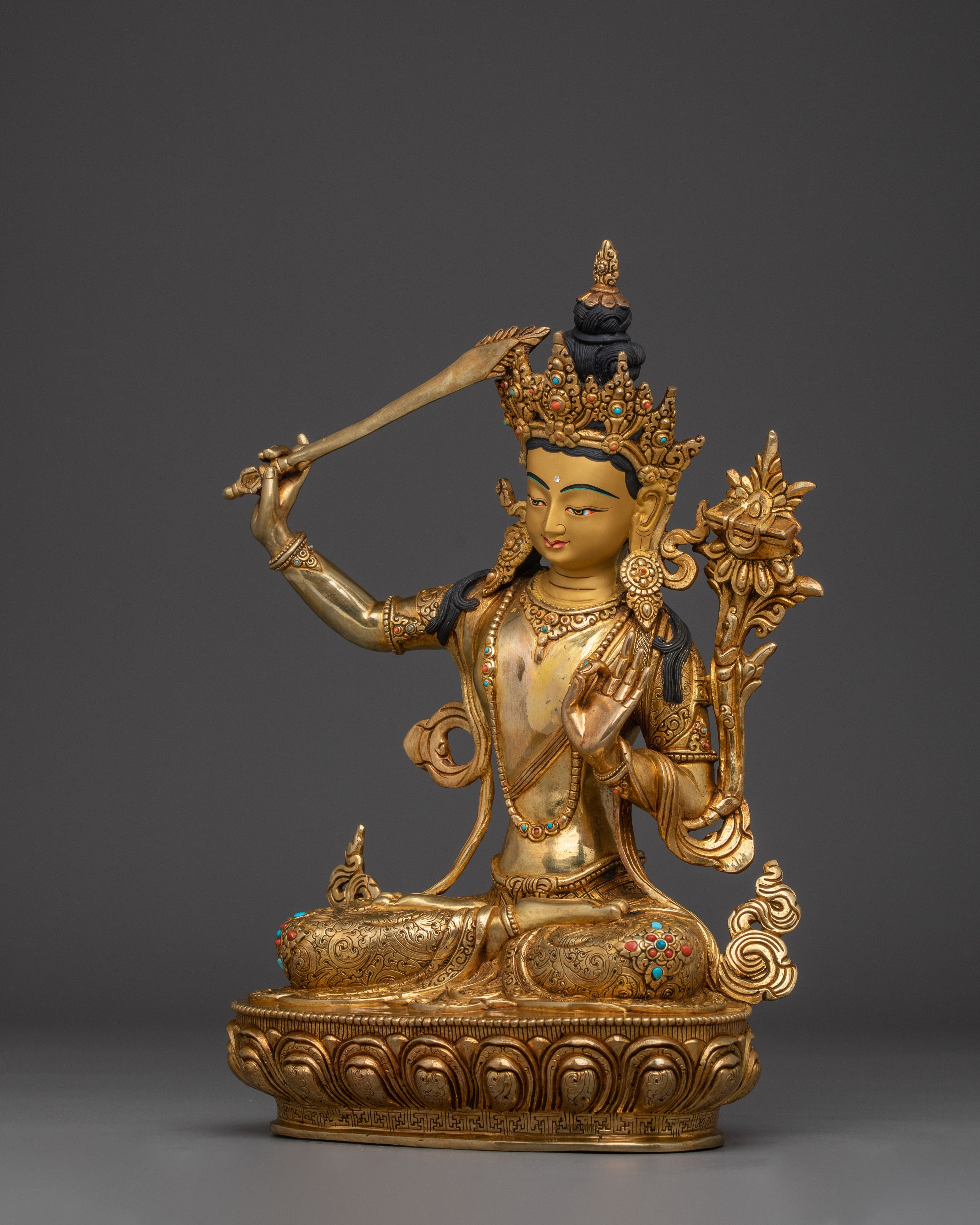 Divine Bodhisattva Manjushri Statue | Also known as Manjughosa