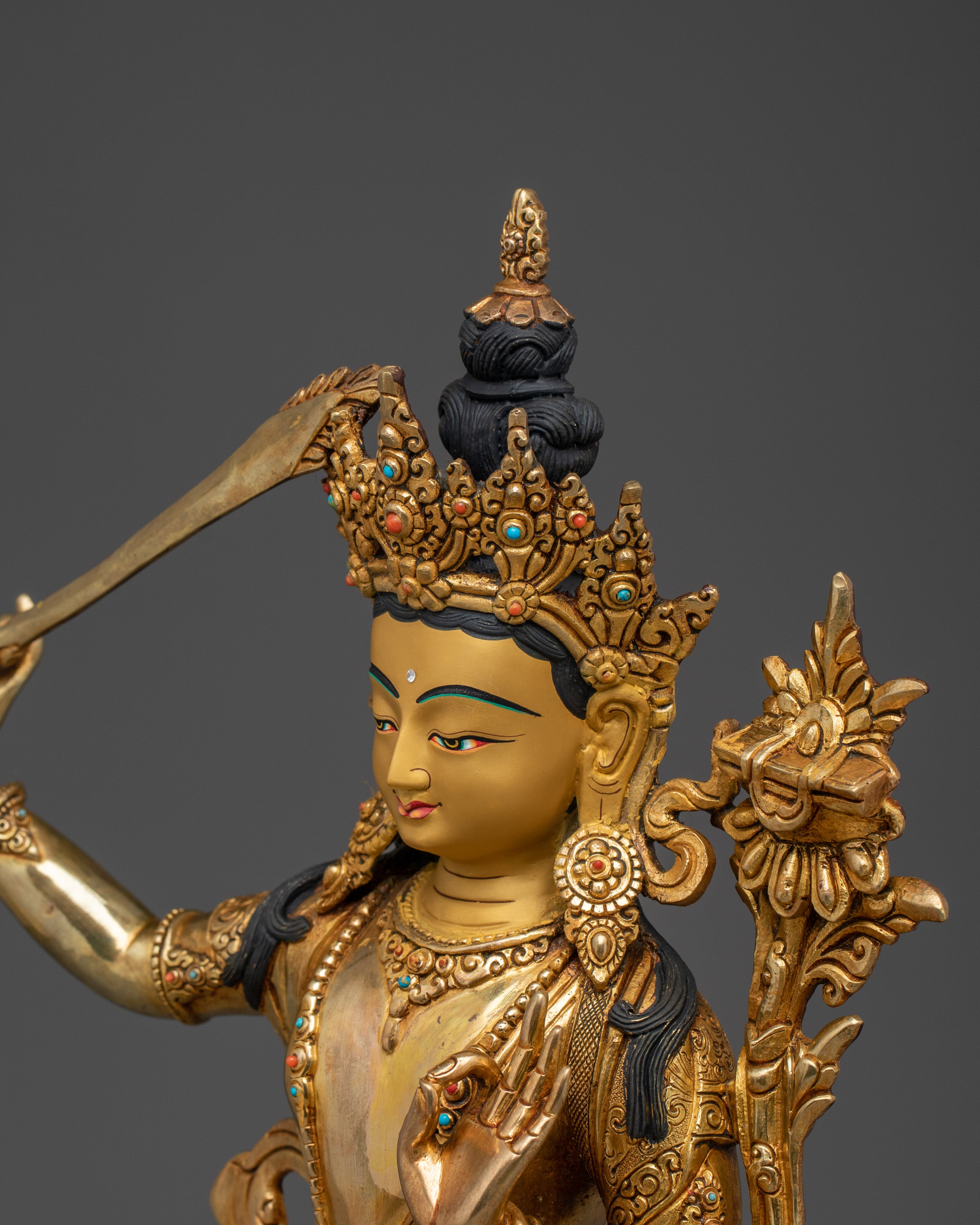 Divine Bodhisattva Manjushri Statue | Also known as Manjughosa