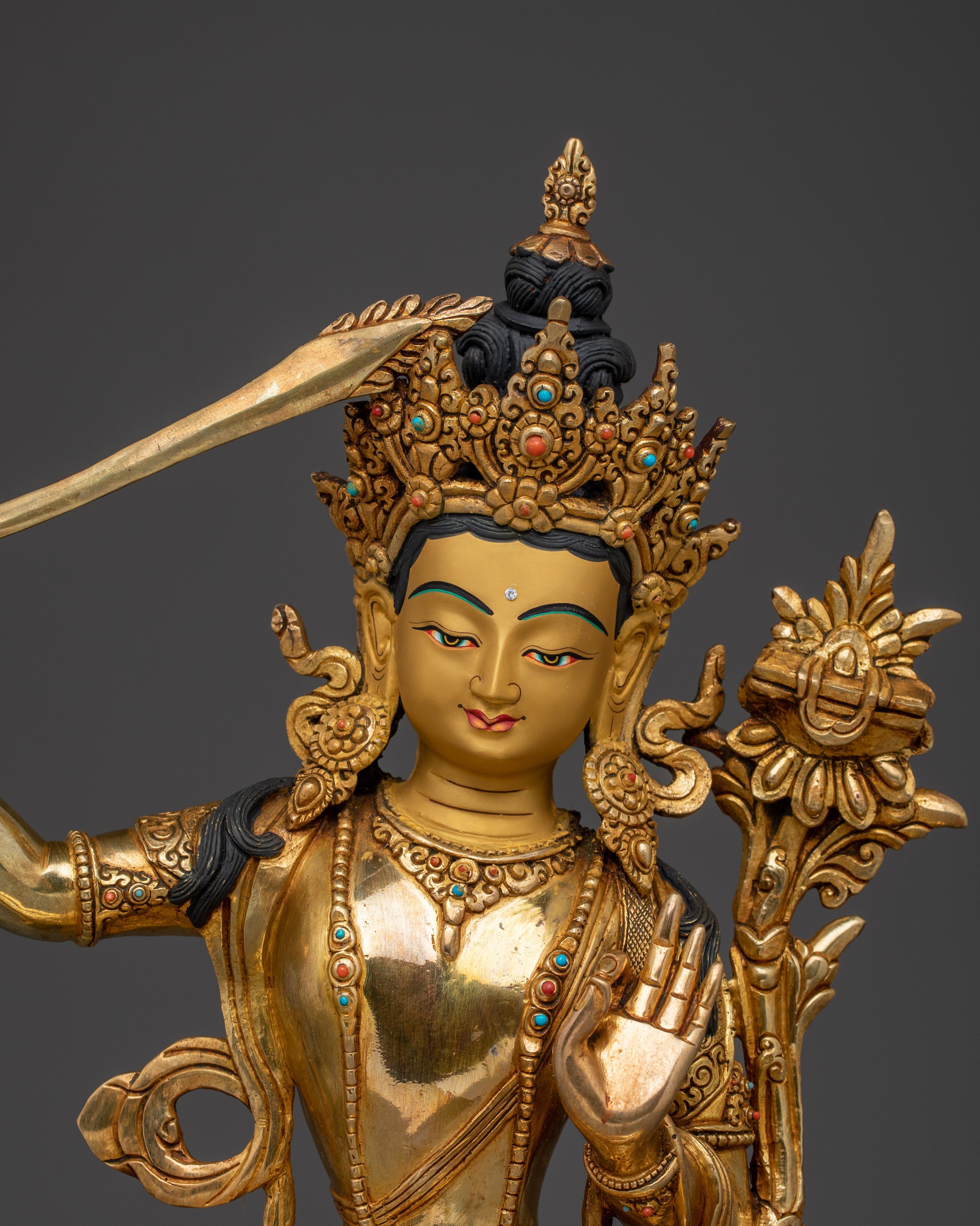 Divine Bodhisattva Manjushri Statue | Also known as Manjughosa
