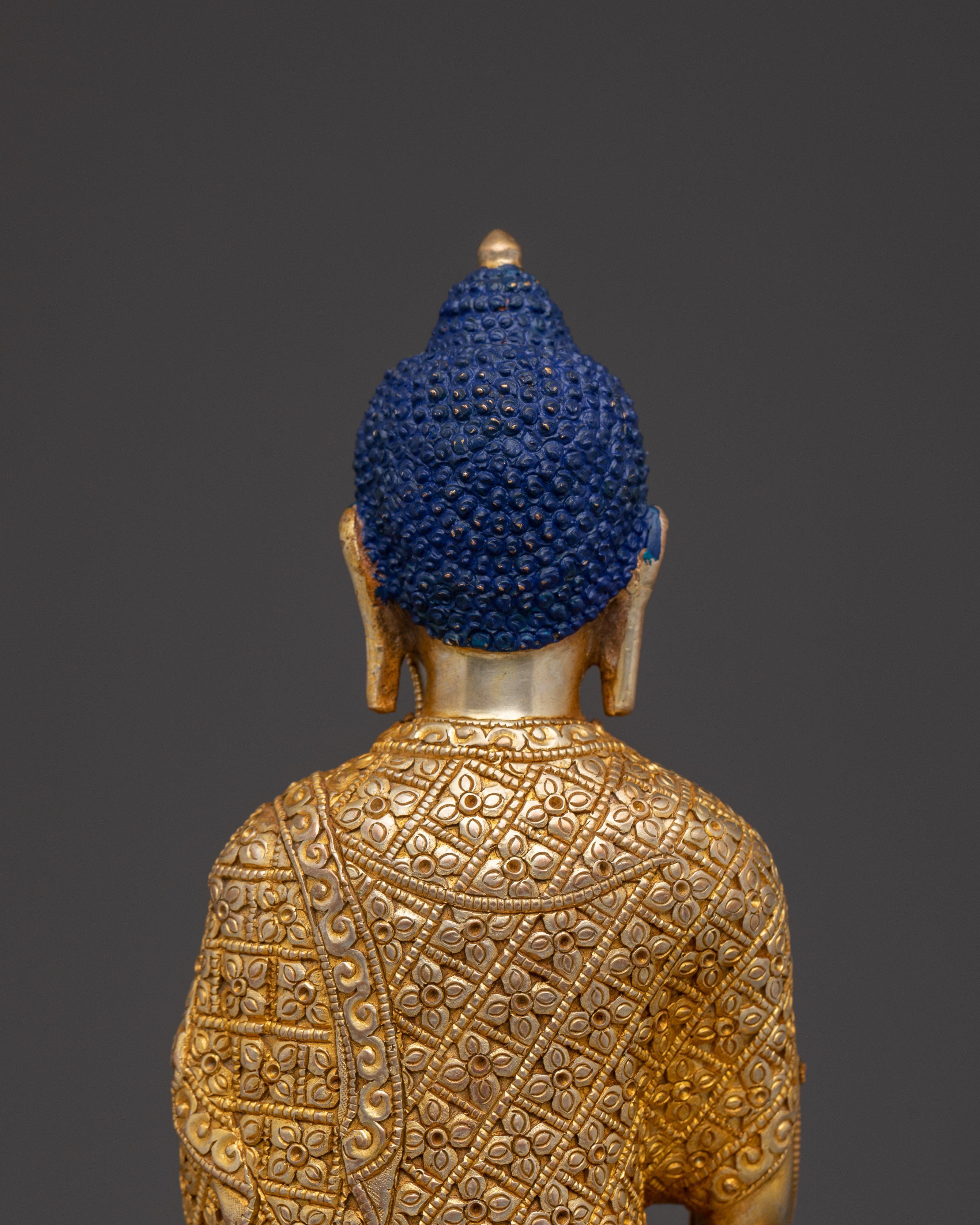 Handmade Shakyamuni Buddha on throne | Symbol of Enlightenment