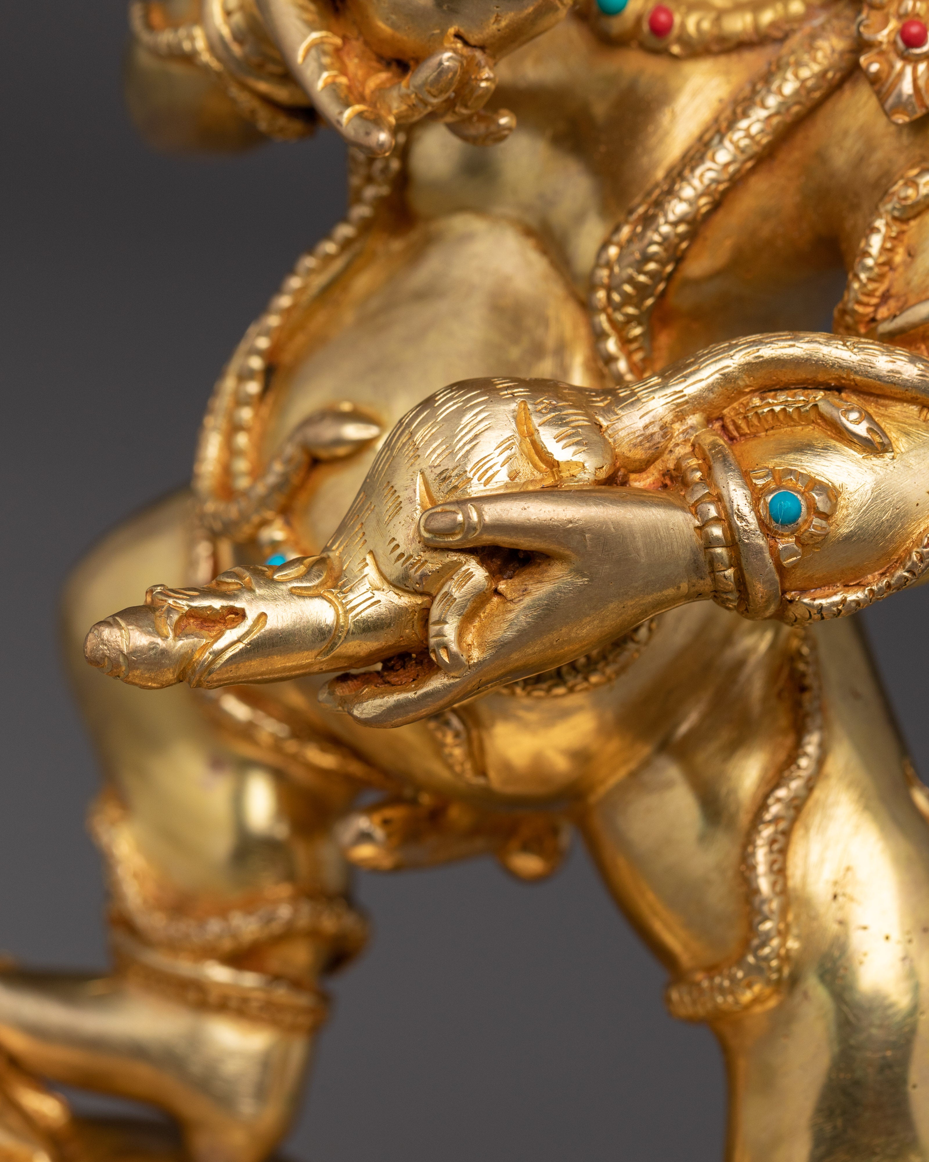 Wrathful Black Dzambhala Statue | Kubera - Buddhist Wealth Deity