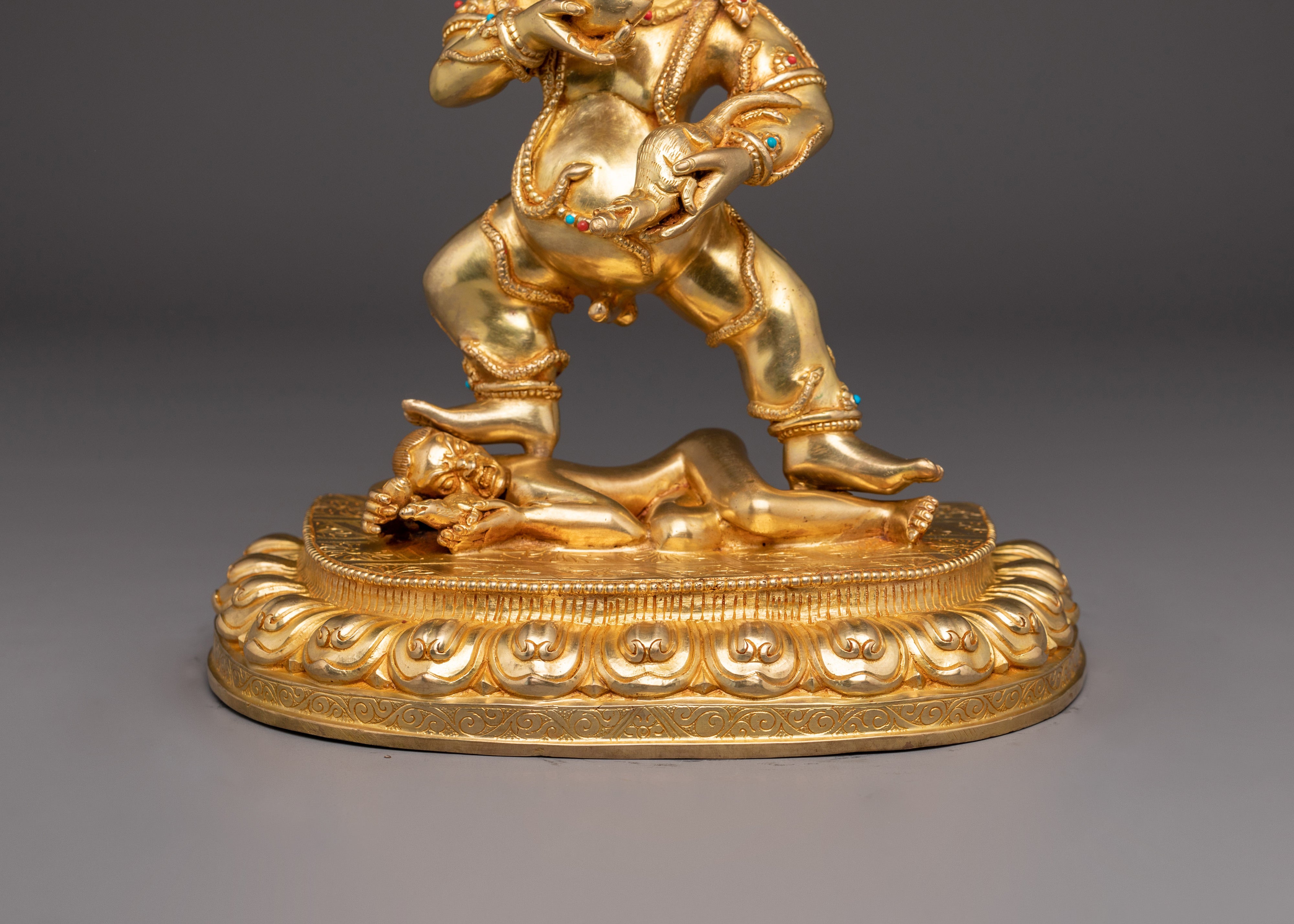 Wrathful Black Dzambhala Statue | Kubera - Buddhist Wealth Deity