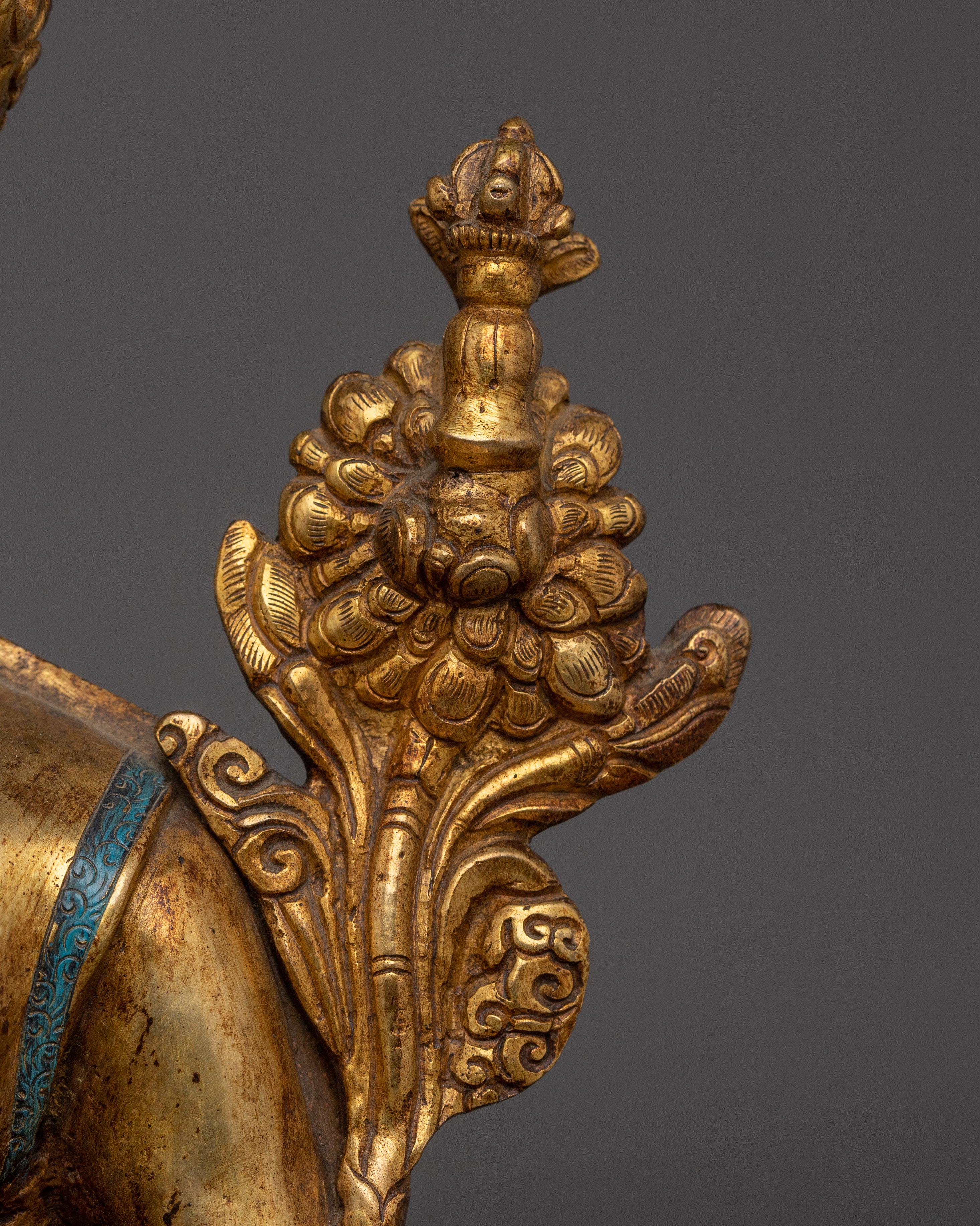 16th Gyalwa Karmapa Statue | Handcrafted Copper with 24K Gold Gilding