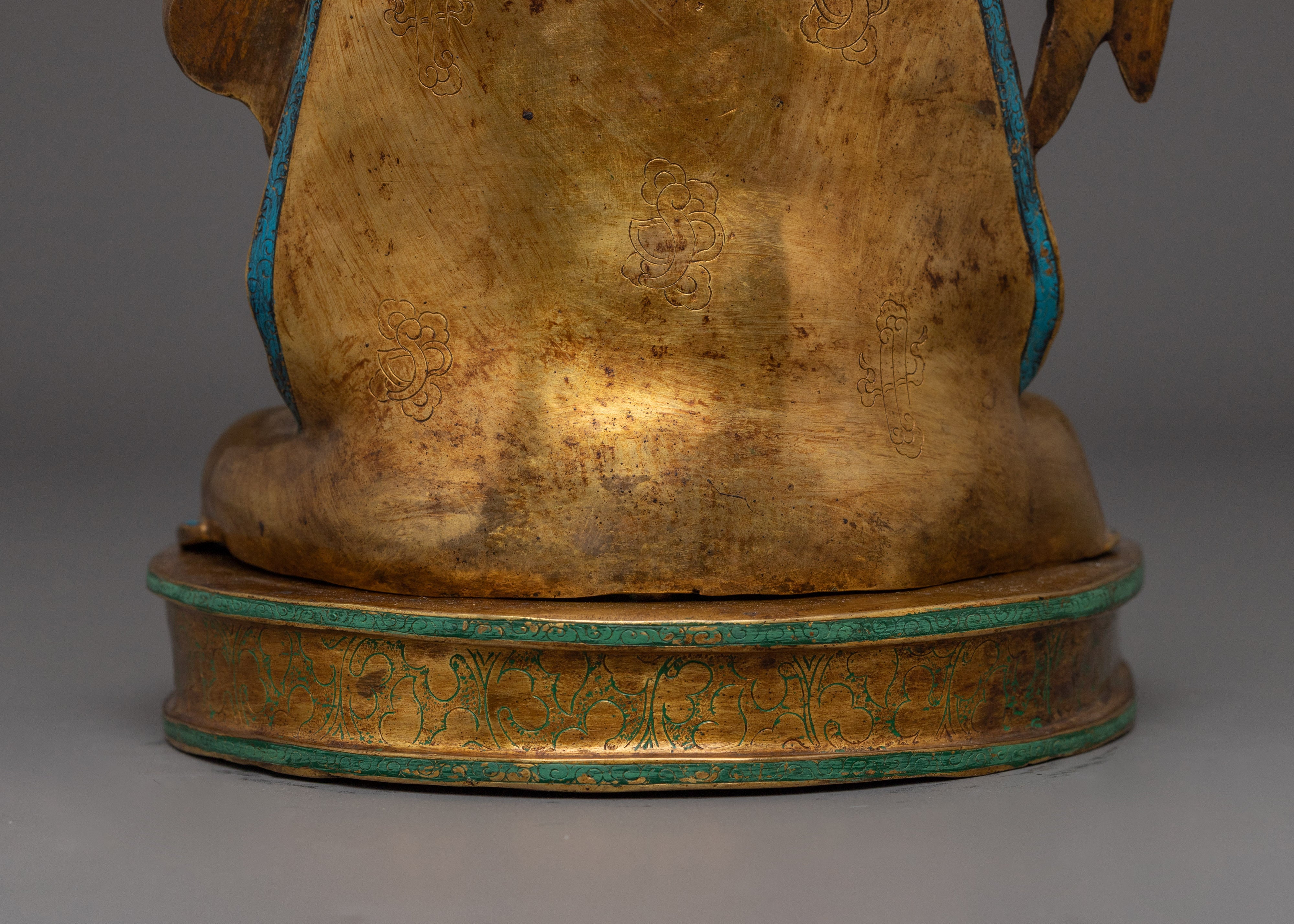 16th Gyalwa Karmapa Statue | Handcrafted Copper with 24K Gold Gilding
