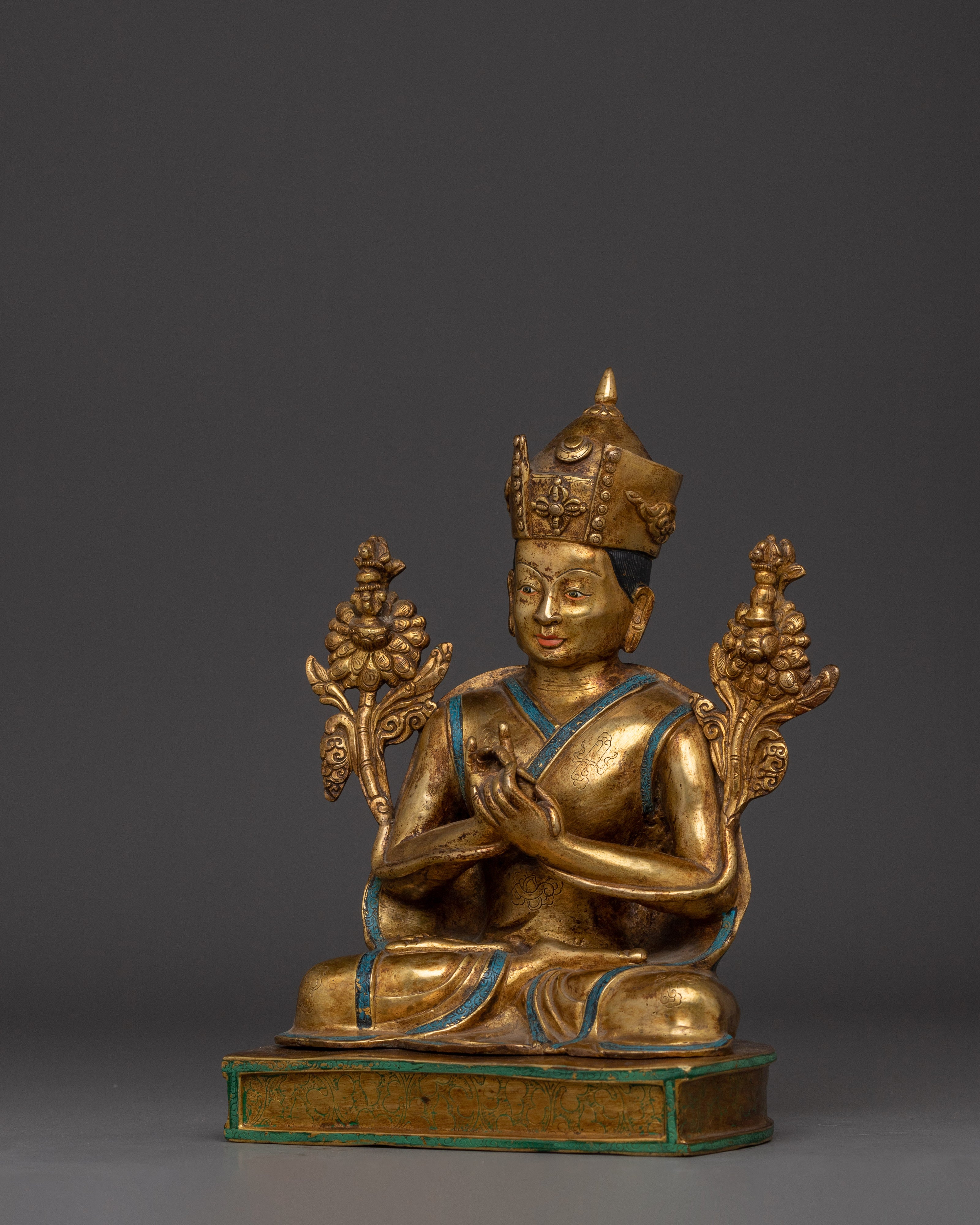 16th Gyalwa Karmapa Statue | Handcrafted Copper with 24K Gold Gilding