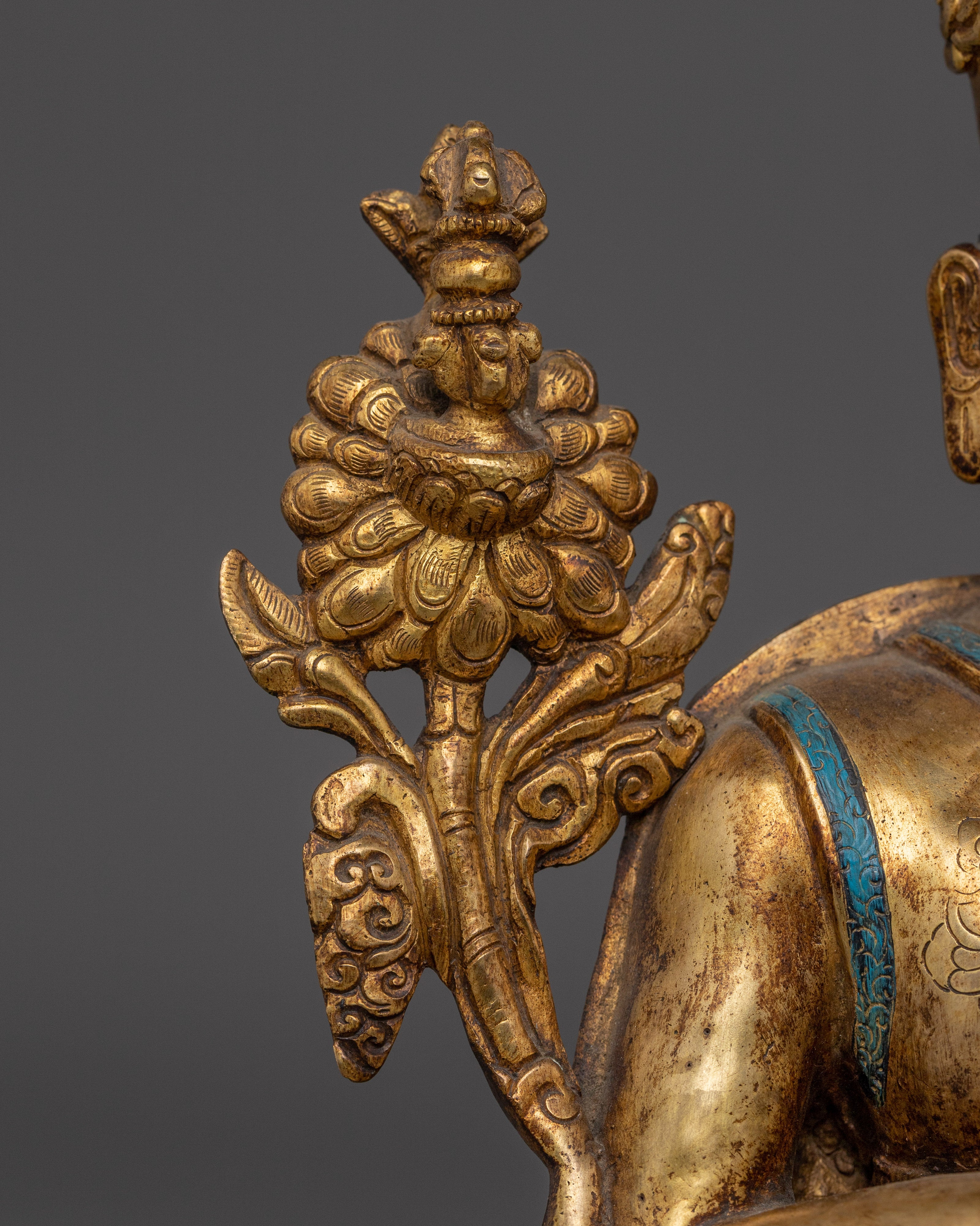 16th Gyalwa Karmapa Statue | Handcrafted Copper with 24K Gold Gilding