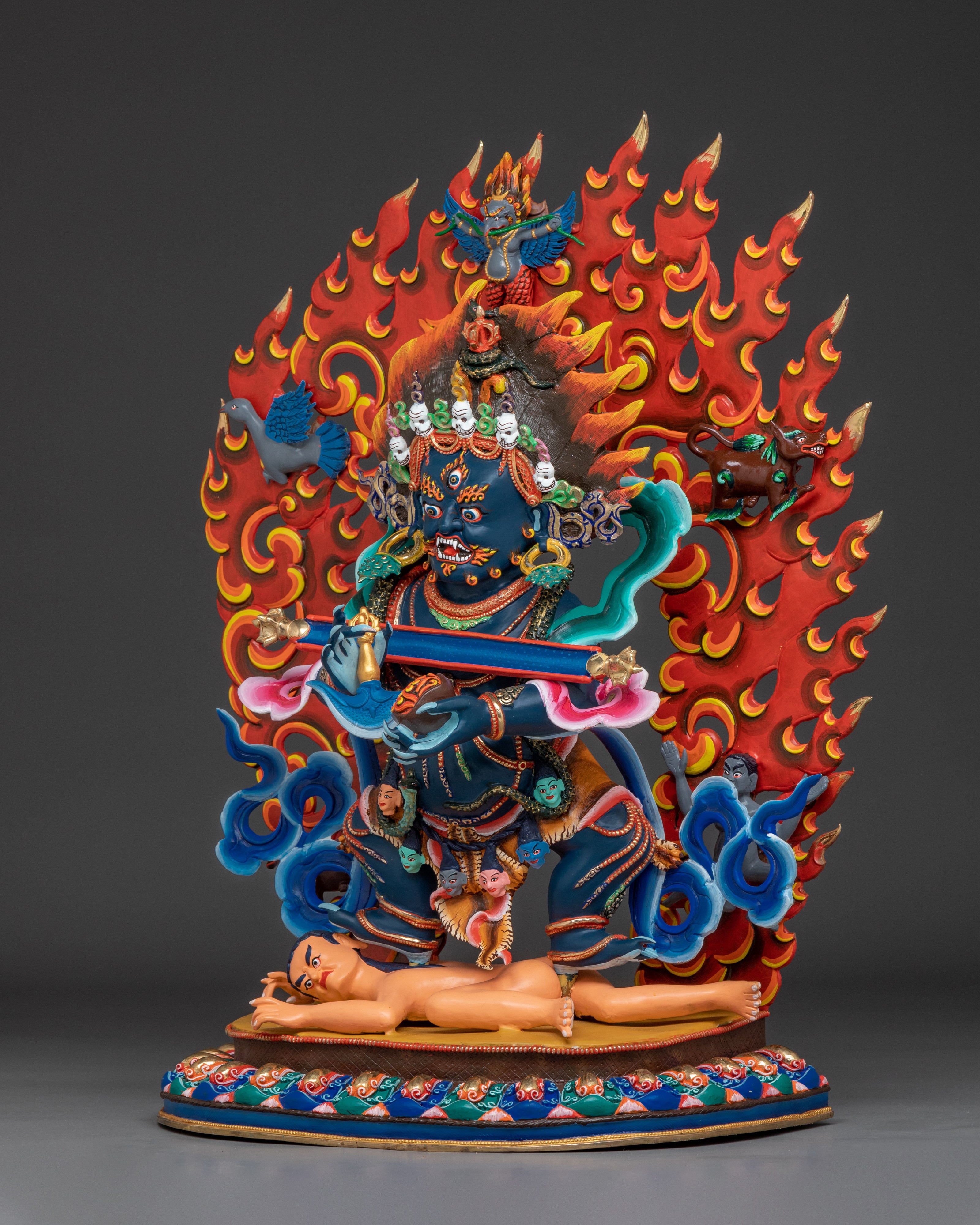 Shakya Mahakala Handcrafted Statue | Guardian of the Dharma