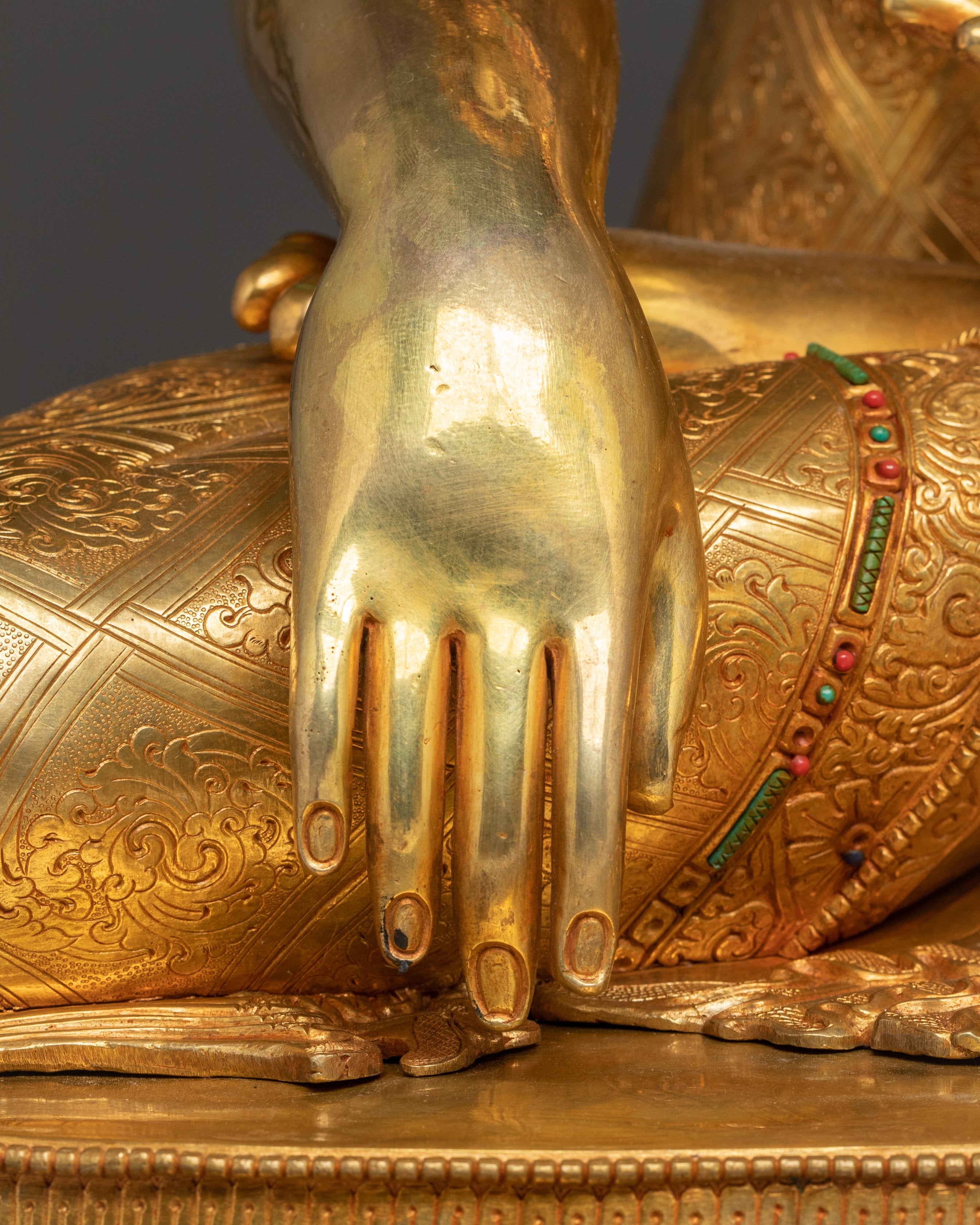 Shakyamuni Buddha with Crown Sculpture | Historical Buddha