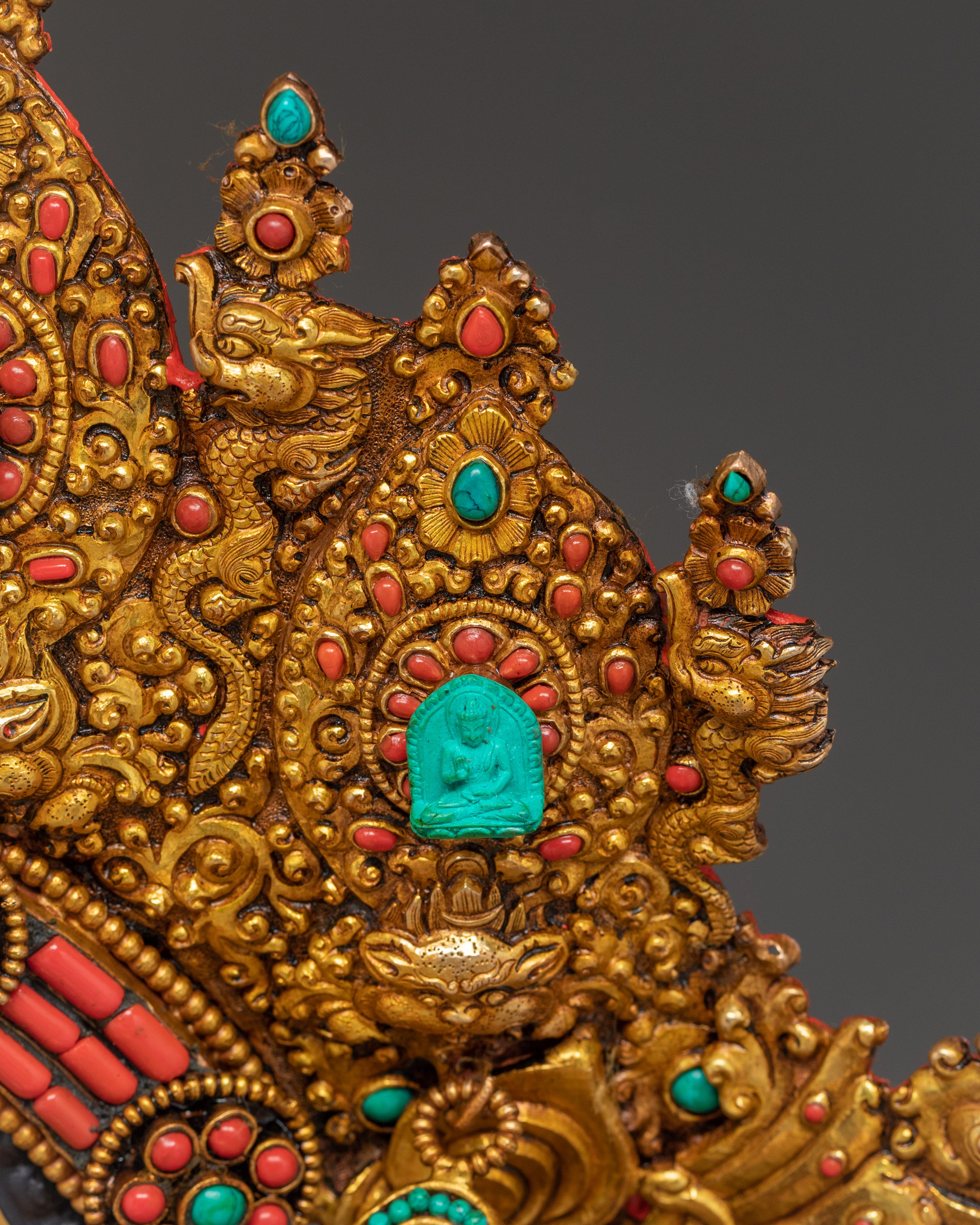 Shakyamuni Buddha with Crown Sculpture | Historical Buddha