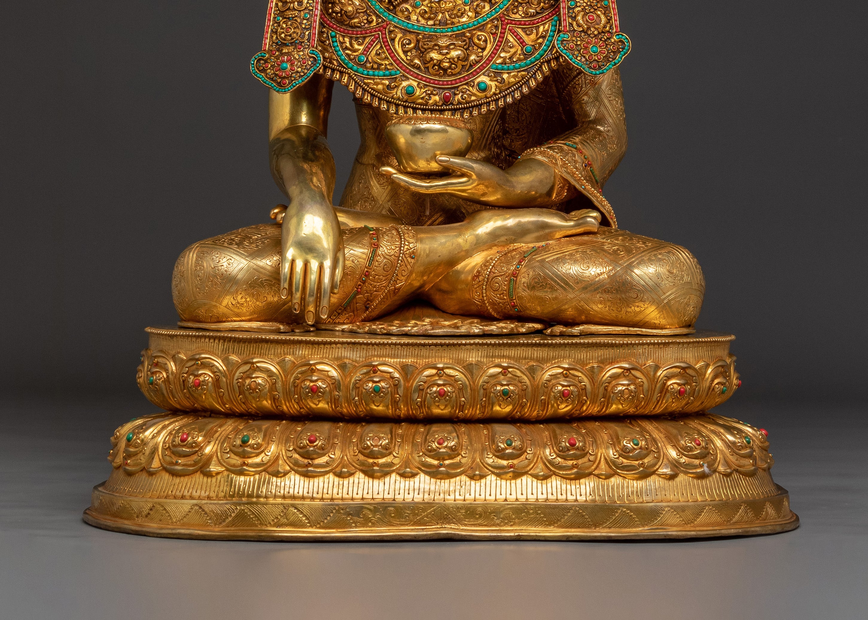 Shakyamuni Buddha with Crown Sculpture | Historical Buddha