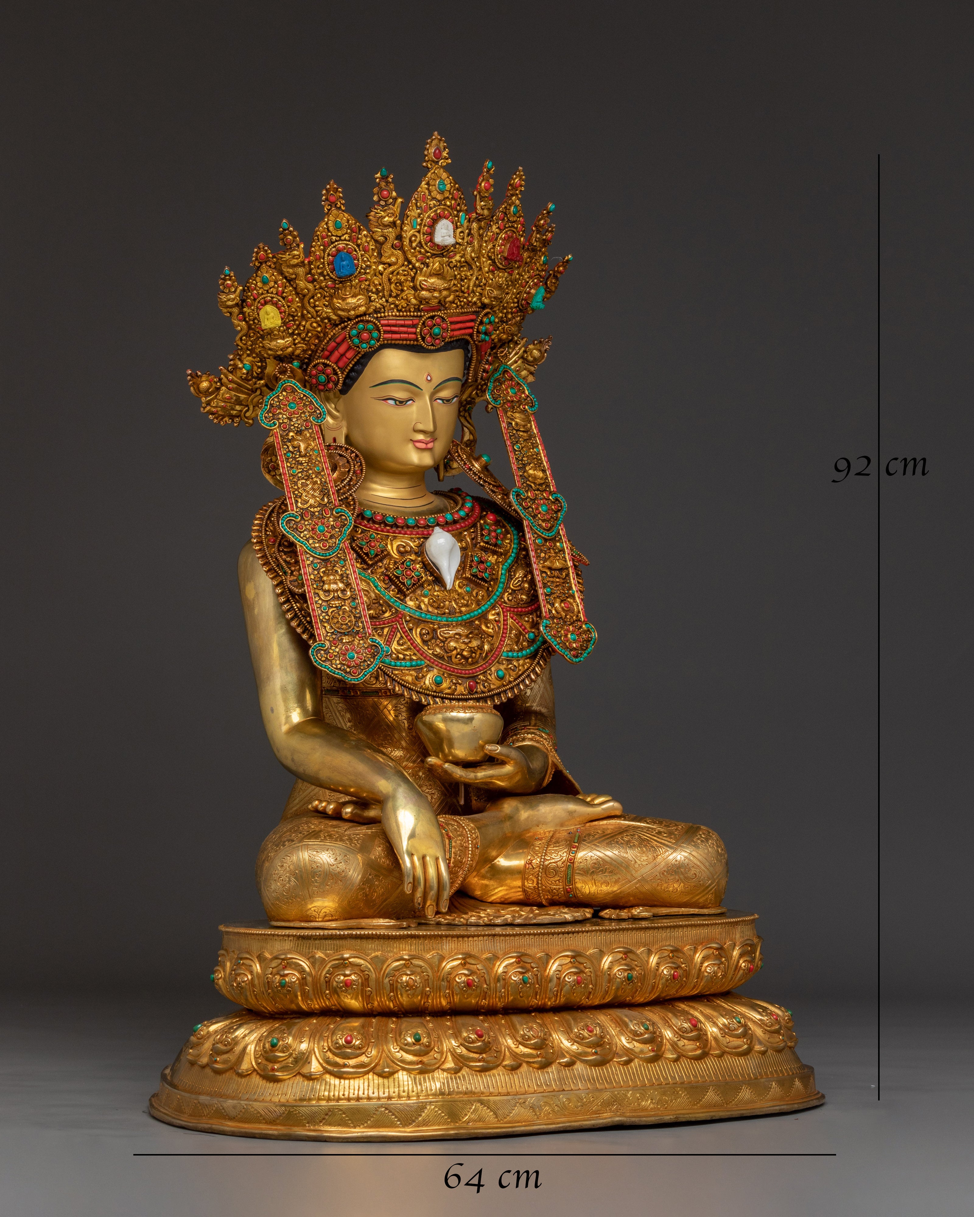 shakyamuni-buddha-with-crown-sculpture