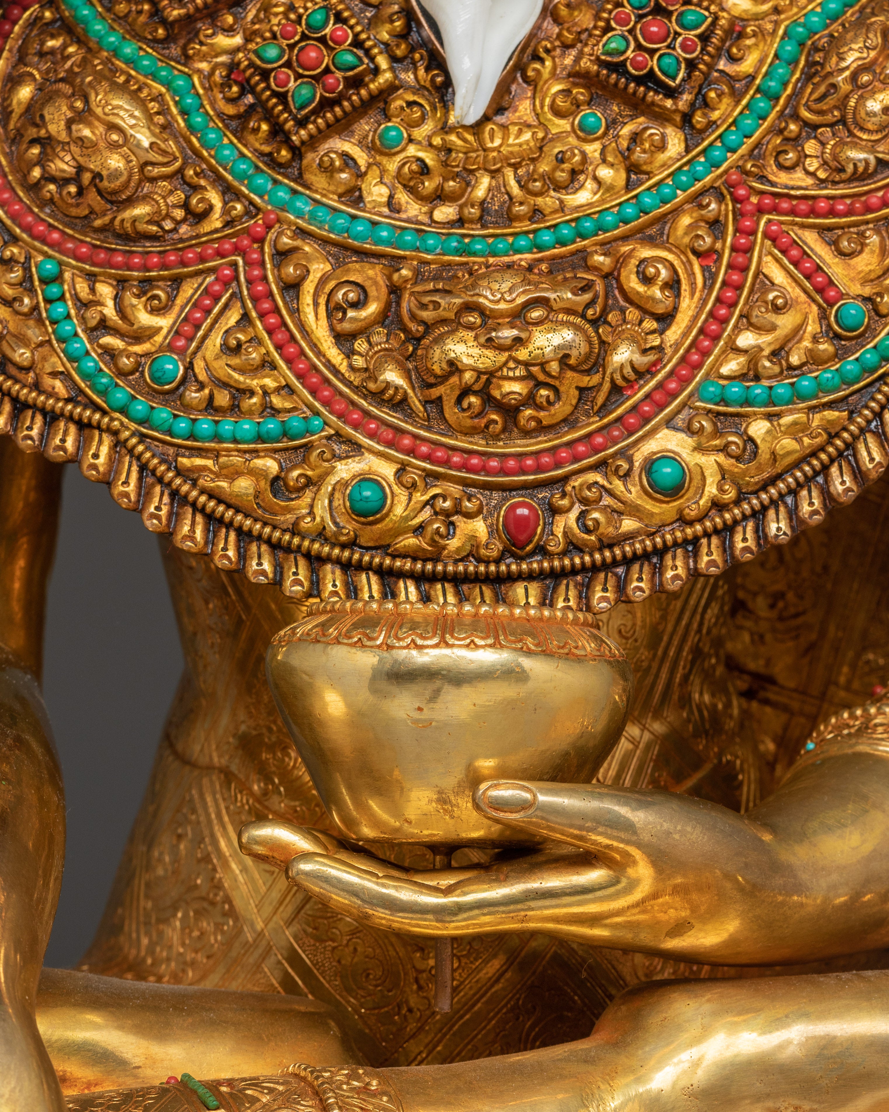 Shakyamuni Buddha with Crown Sculpture | Historical Buddha