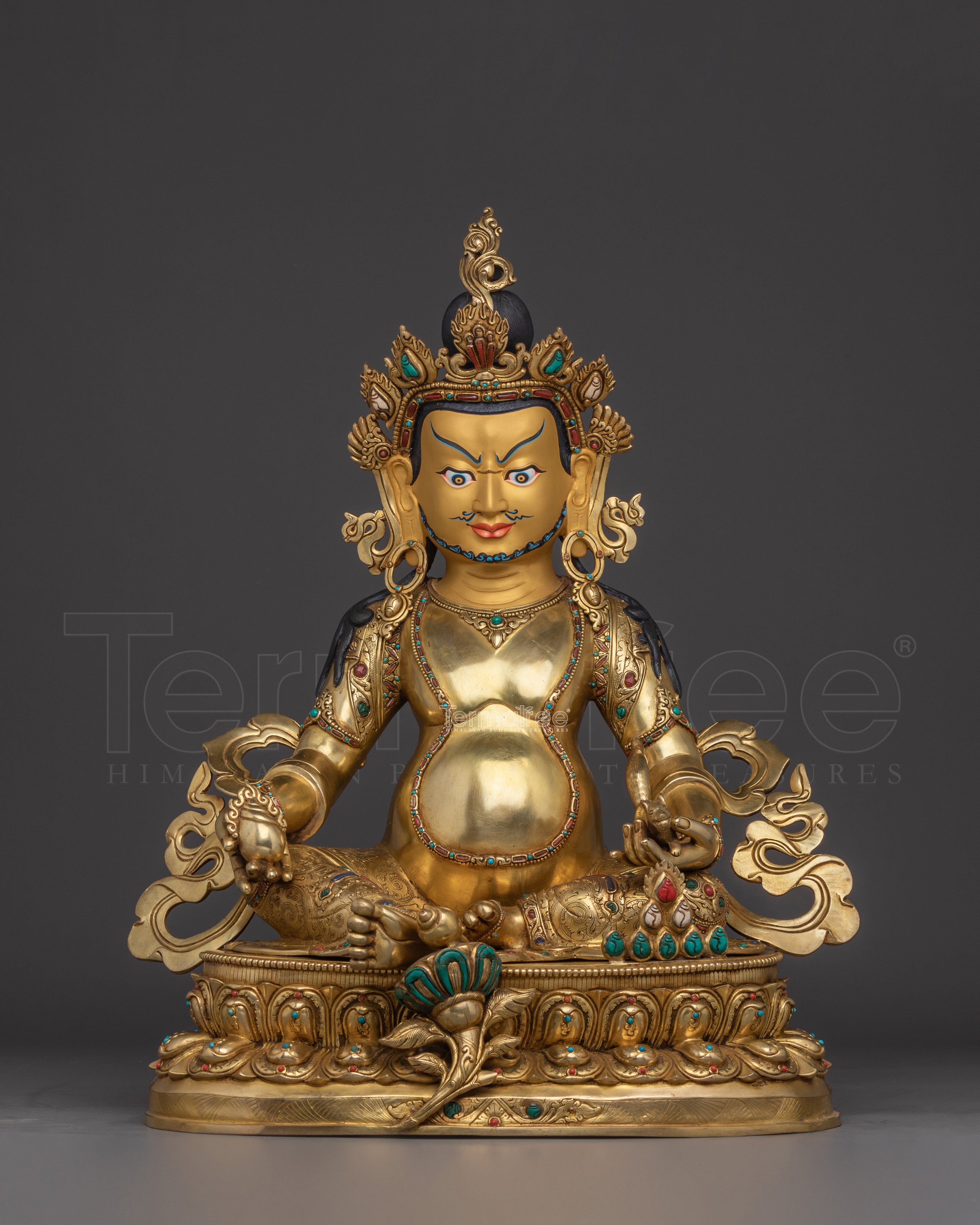 Dzambhala Lord of Fortune Statue | Tibetan Buddhism Wealth Deity