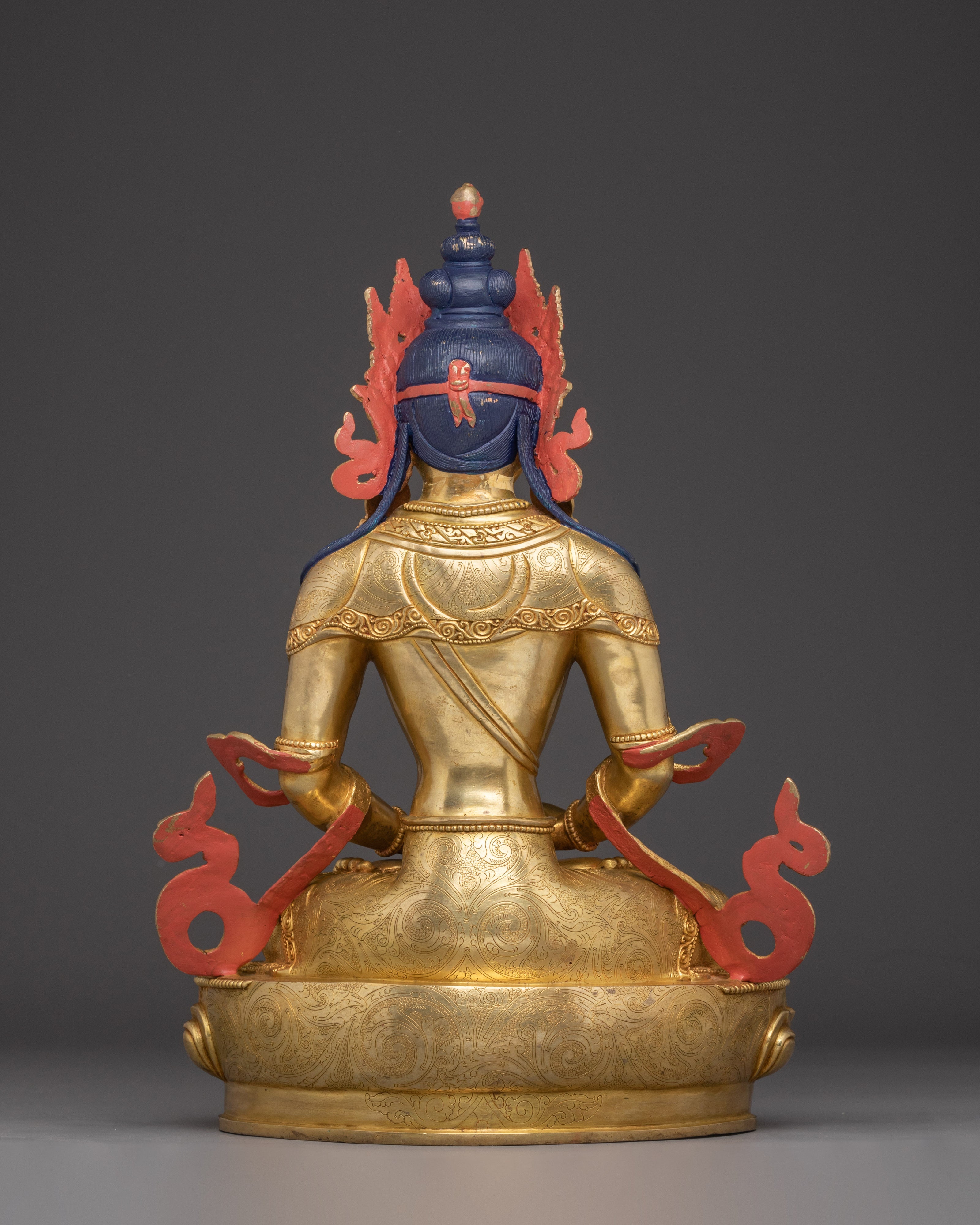 Golden Amitayus Figurine | Buddha of Infinite Light