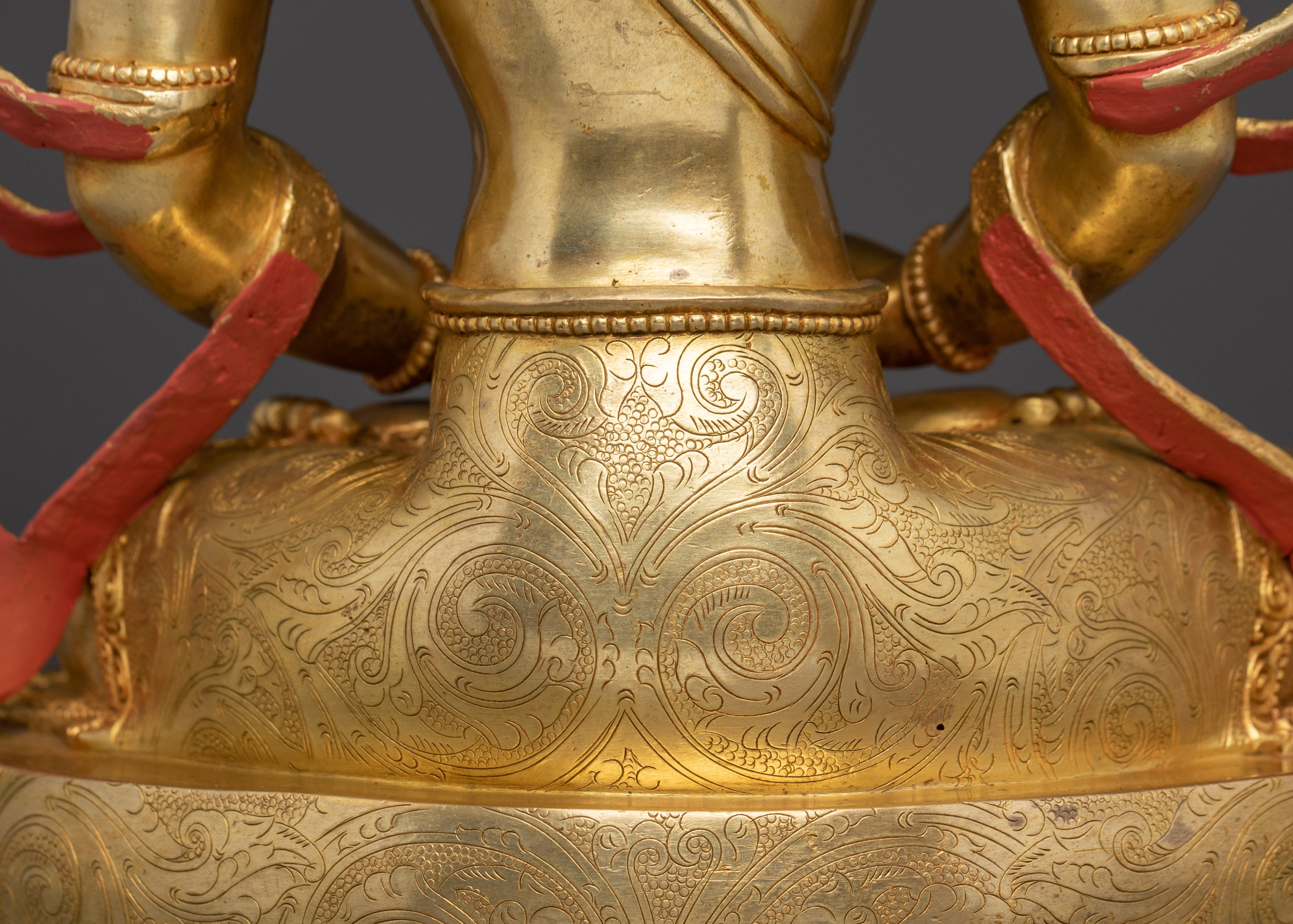 Golden Amitayus Figurine | Buddha of Infinite Light