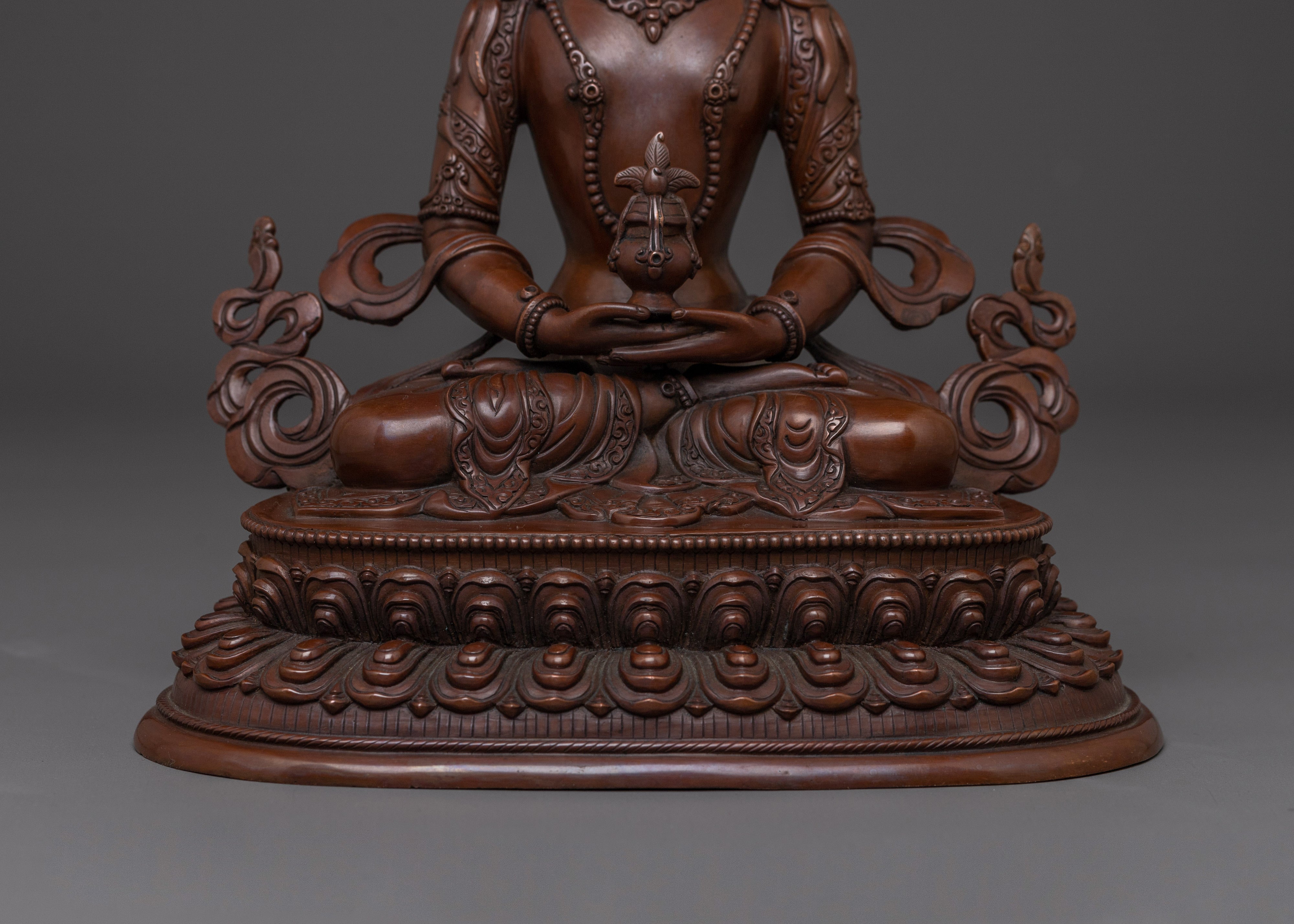 Himalayan Art of Amitayus | Copper Sculpture