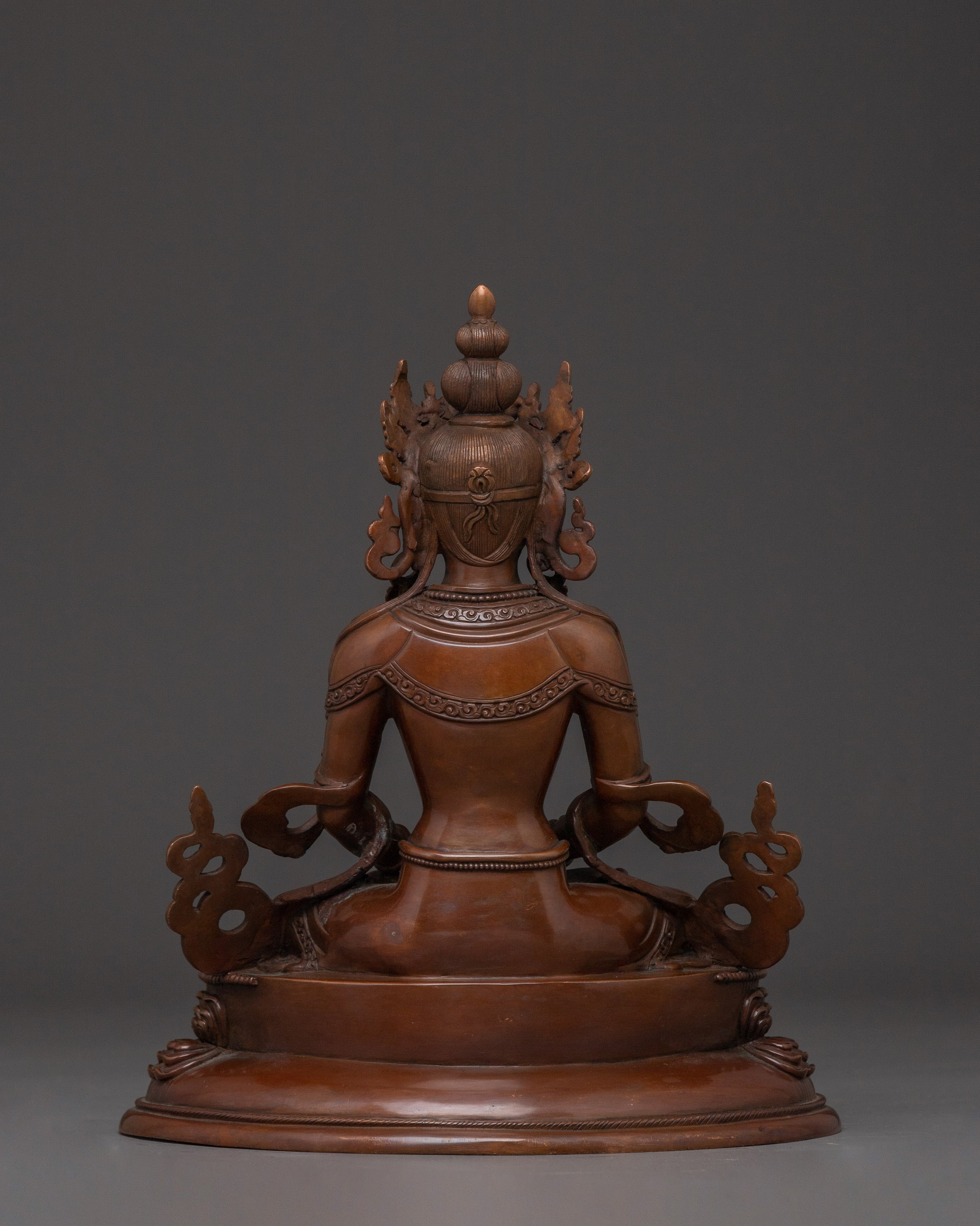 Himalayan Art of Amitayus | Copper Sculpture