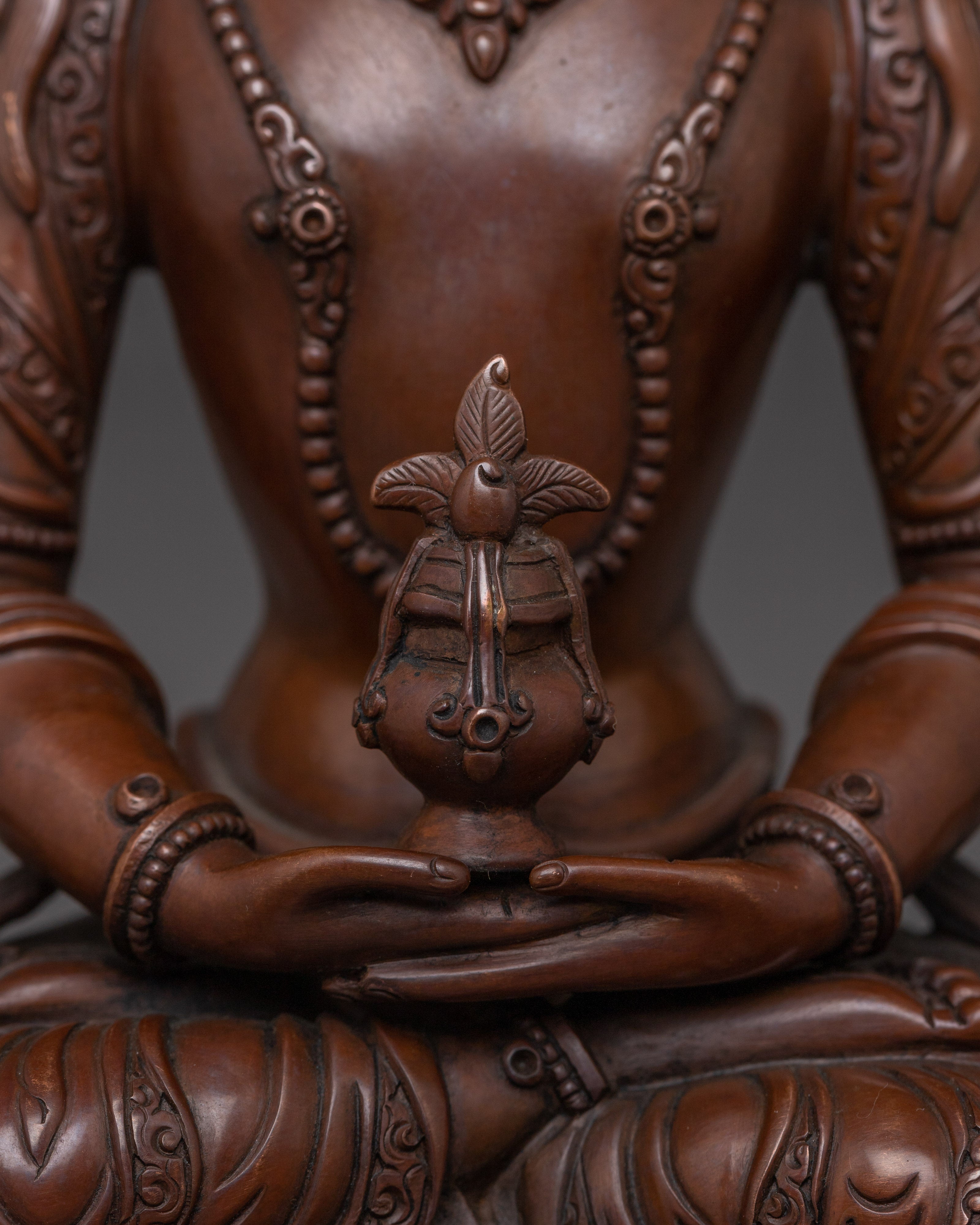 Himalayan Art of Amitayus | Copper Sculpture