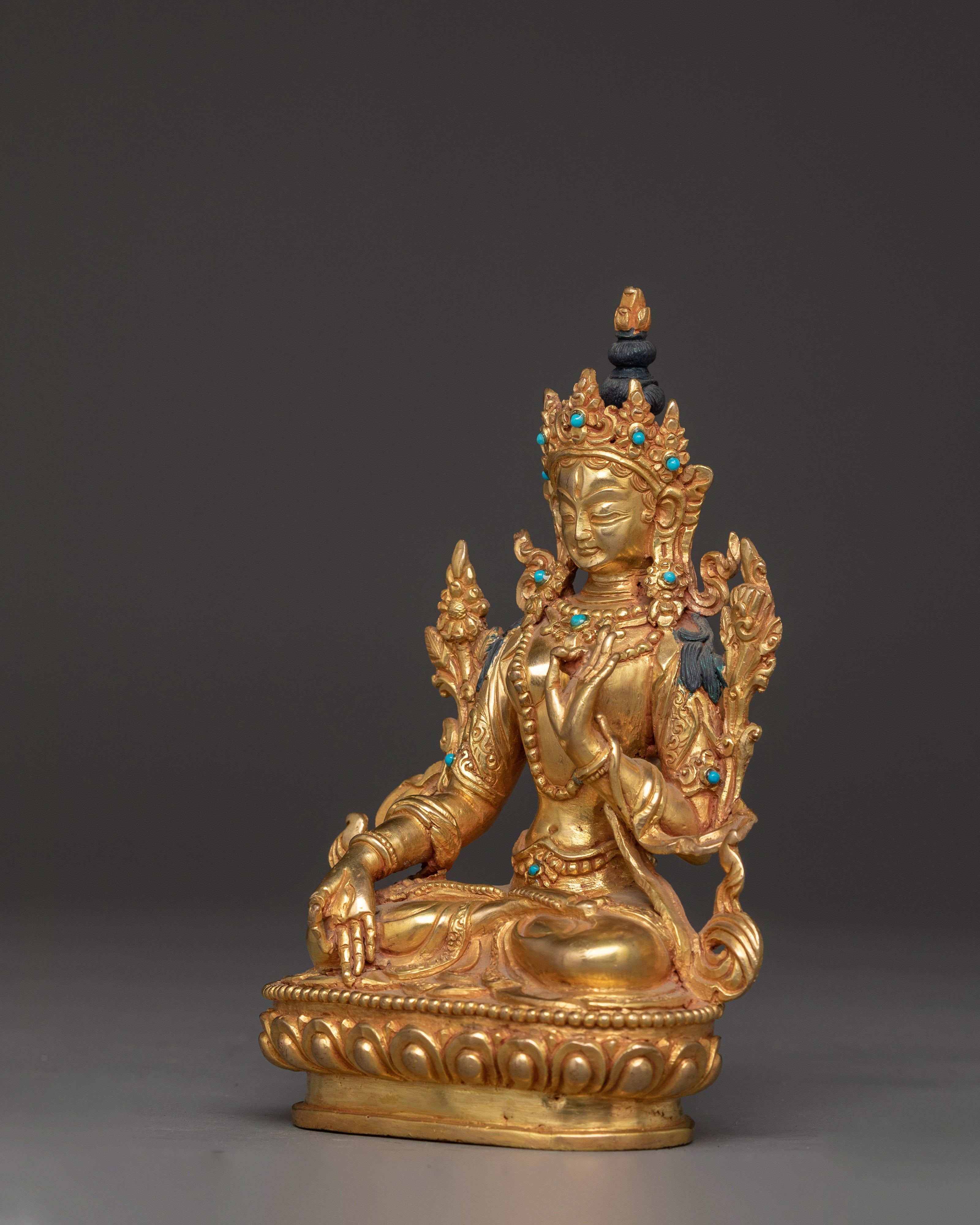 Peaceful White Tara Figurine | Symbol of Compassion and Long Life