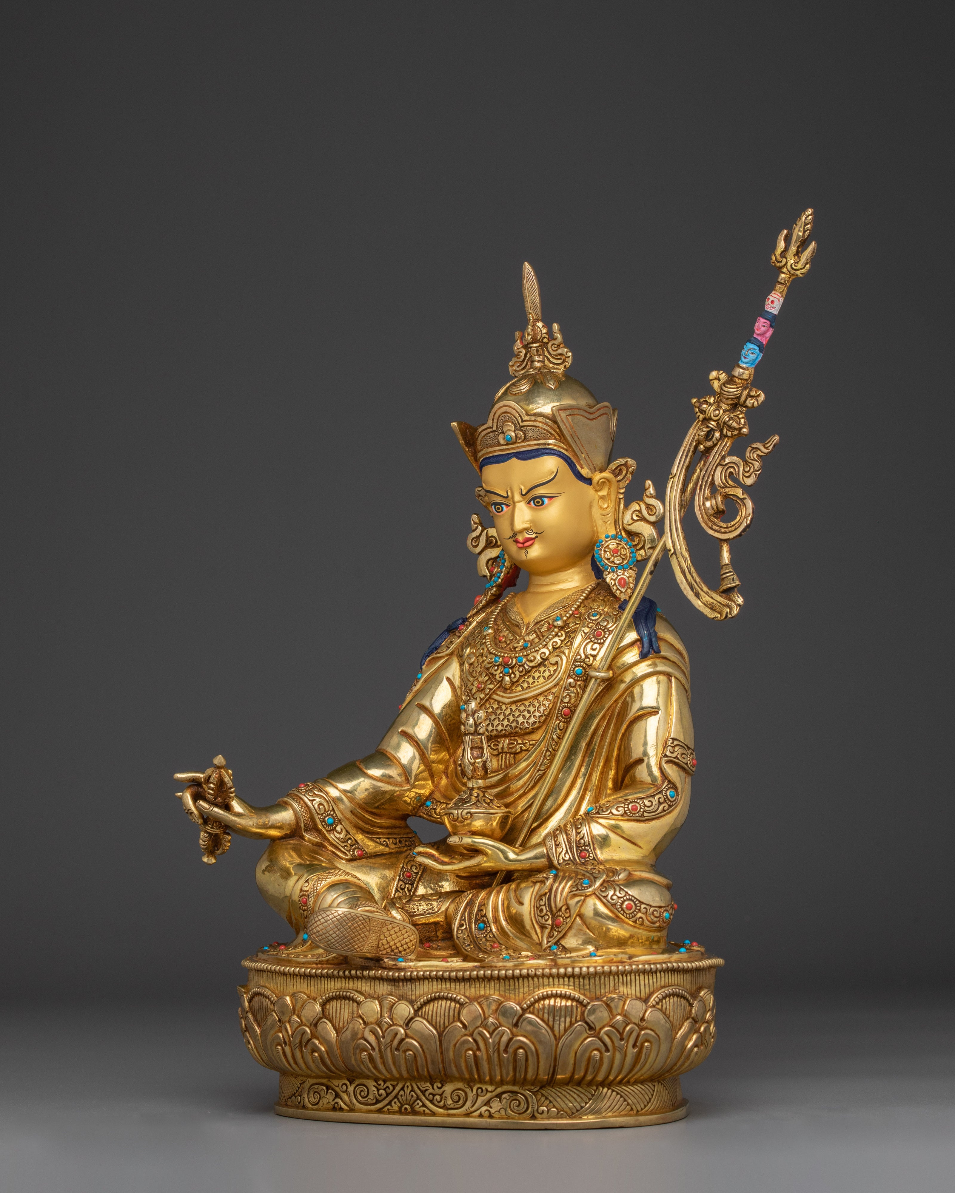 Tibetan Guru Padmasambhava Statue | The Lotus-Born Master of Vajrayana Buddhism
