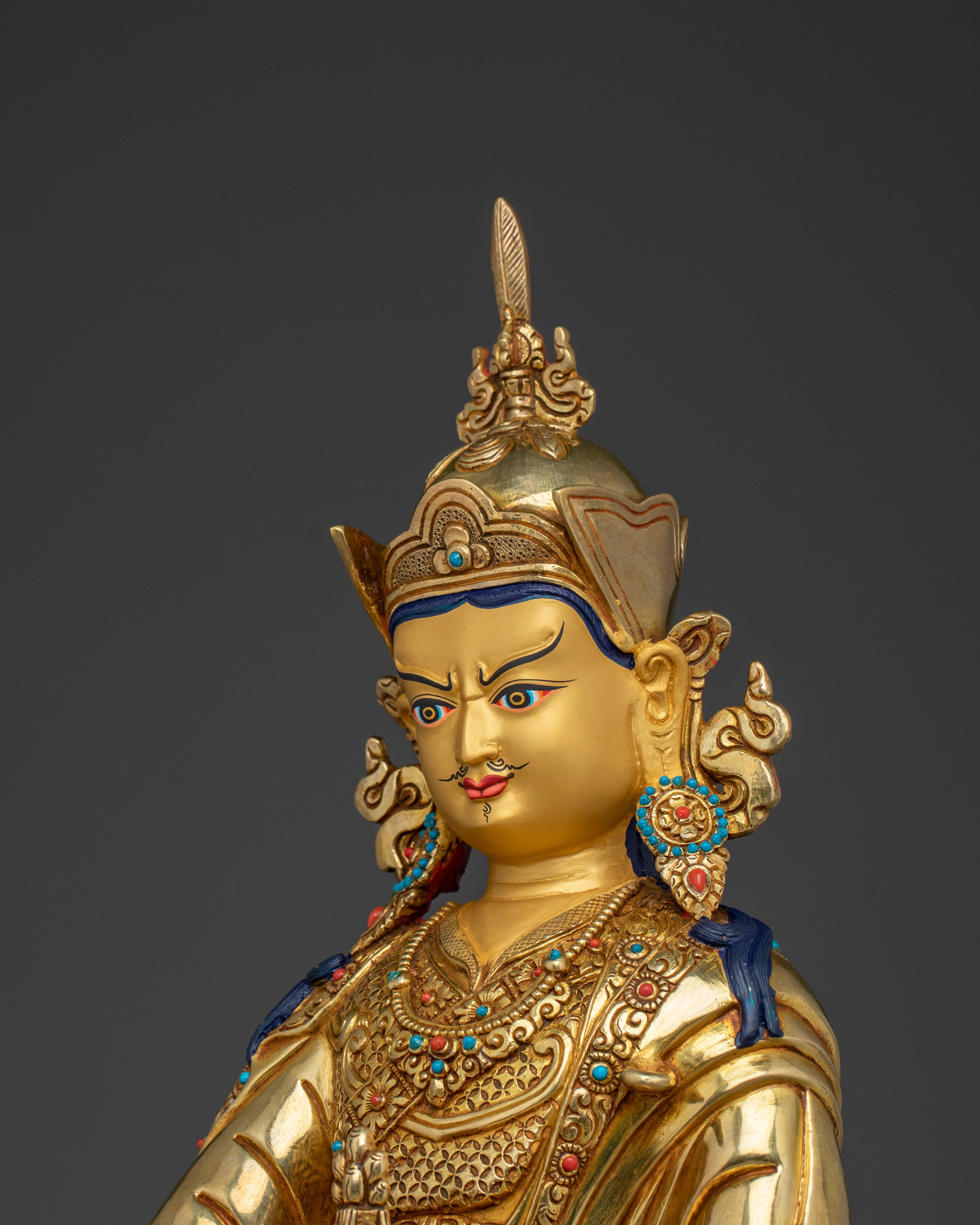 Tibetan Guru Padmasambhava Statue | The Lotus-Born Master of Vajrayana Buddhism