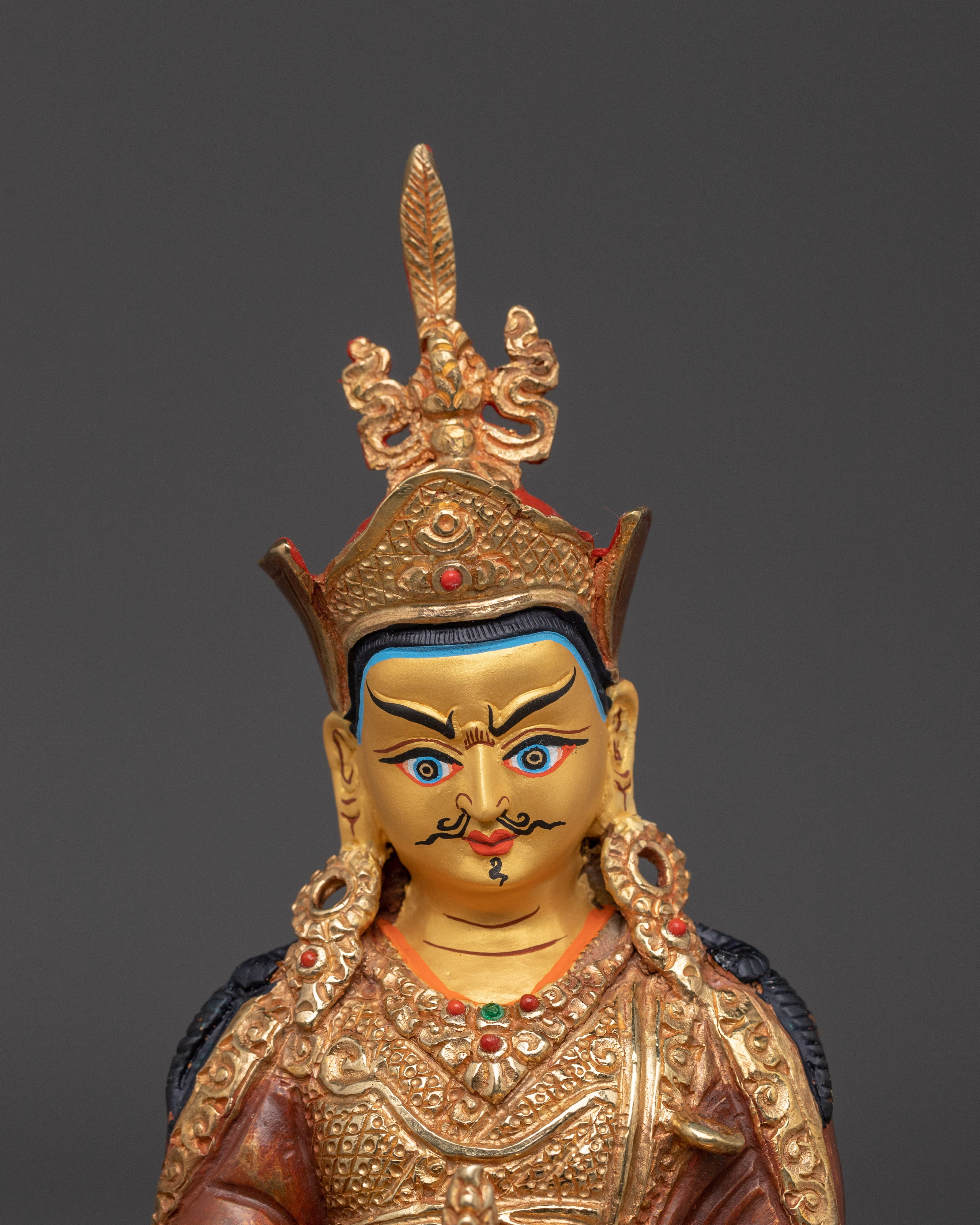 Guru Rinpoche Tantric Teacher Statue | Padmasambhava Tibetan Figurine