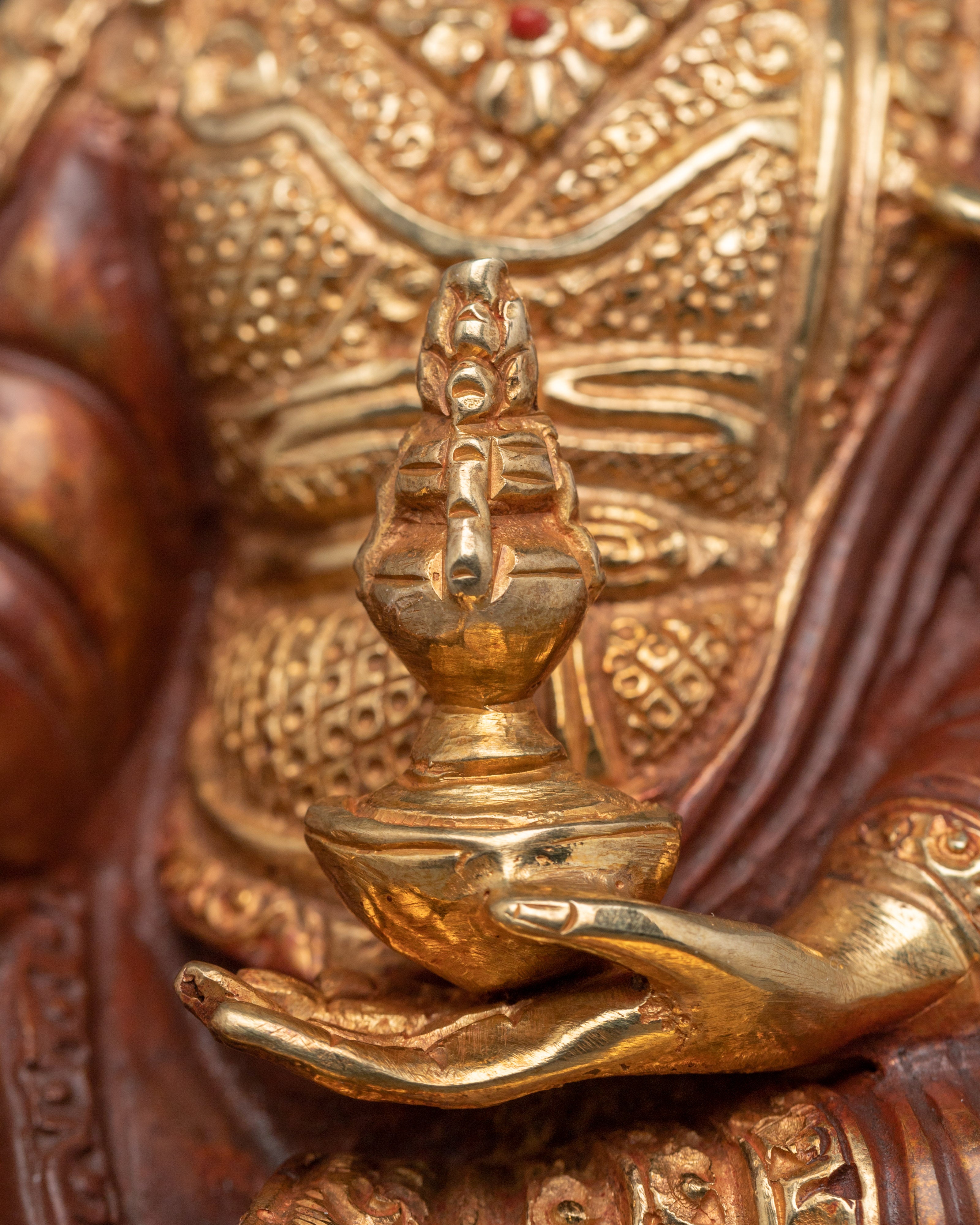 Guru Rinpoche Tantric Teacher Statue | Padmasambhava Tibetan Figurine