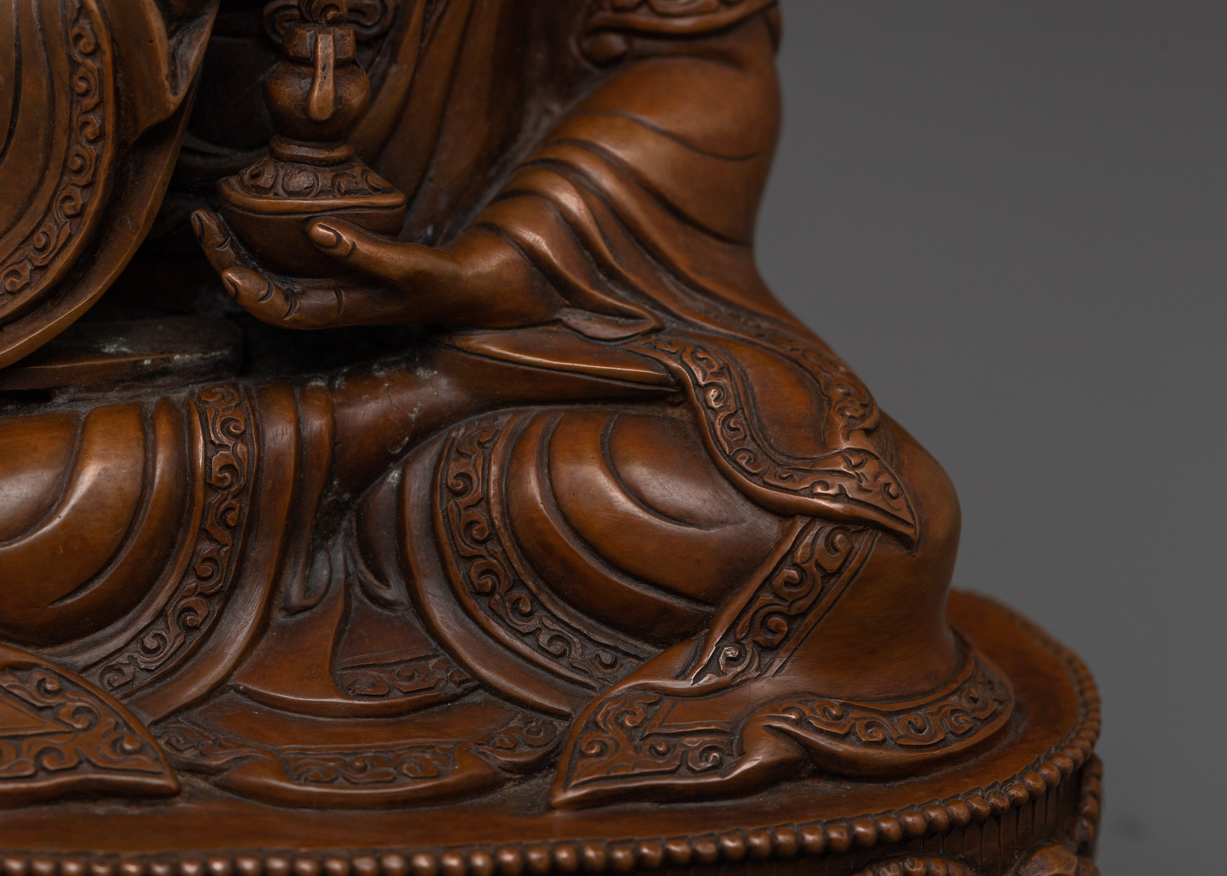 Buddhist Ritual Figurine of Guru Rinpoche | Lotus Born Master of Tibetan Buddhism