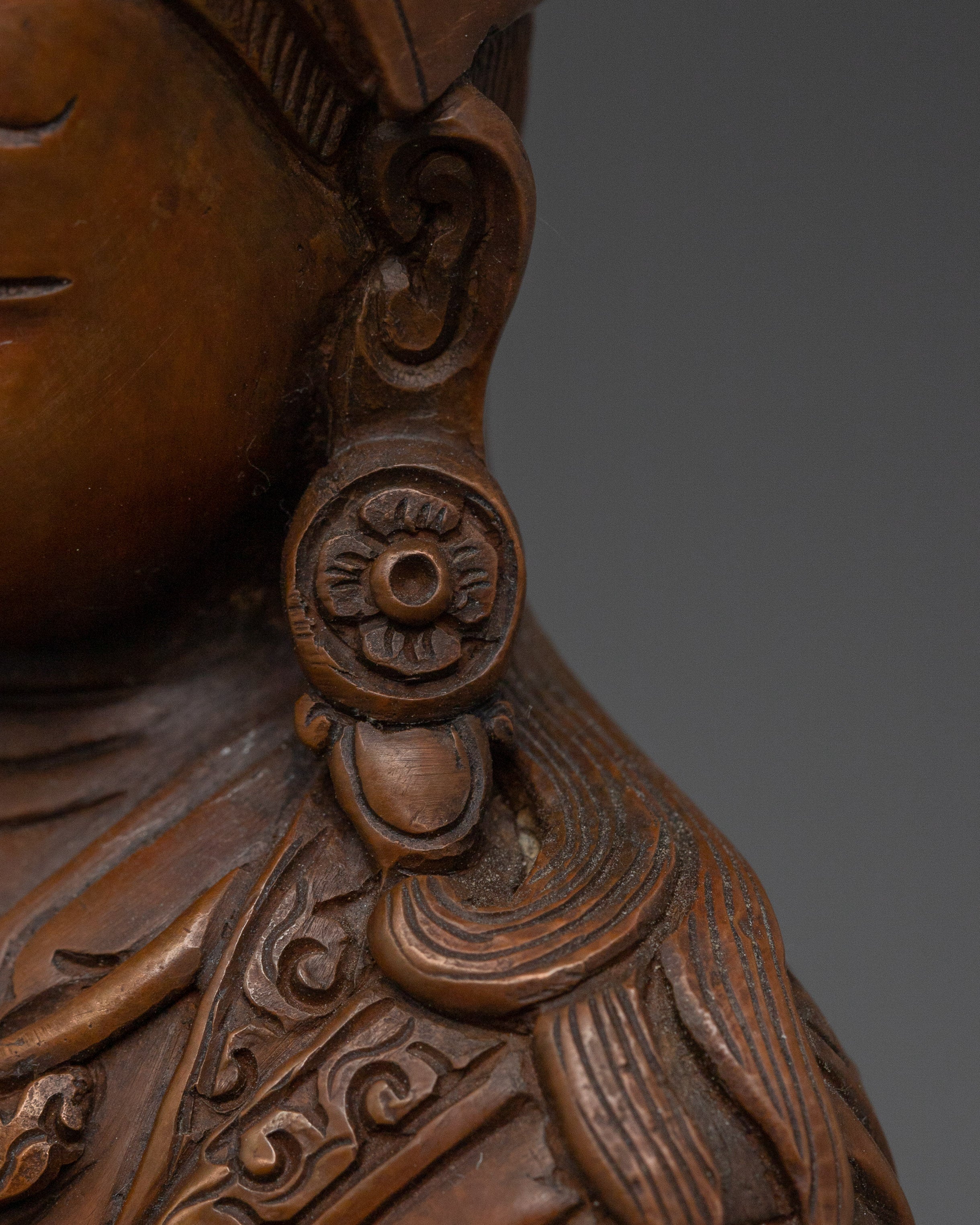 Buddhist Ritual Figurine of Guru Rinpoche | Lotus Born Master of Tibetan Buddhism