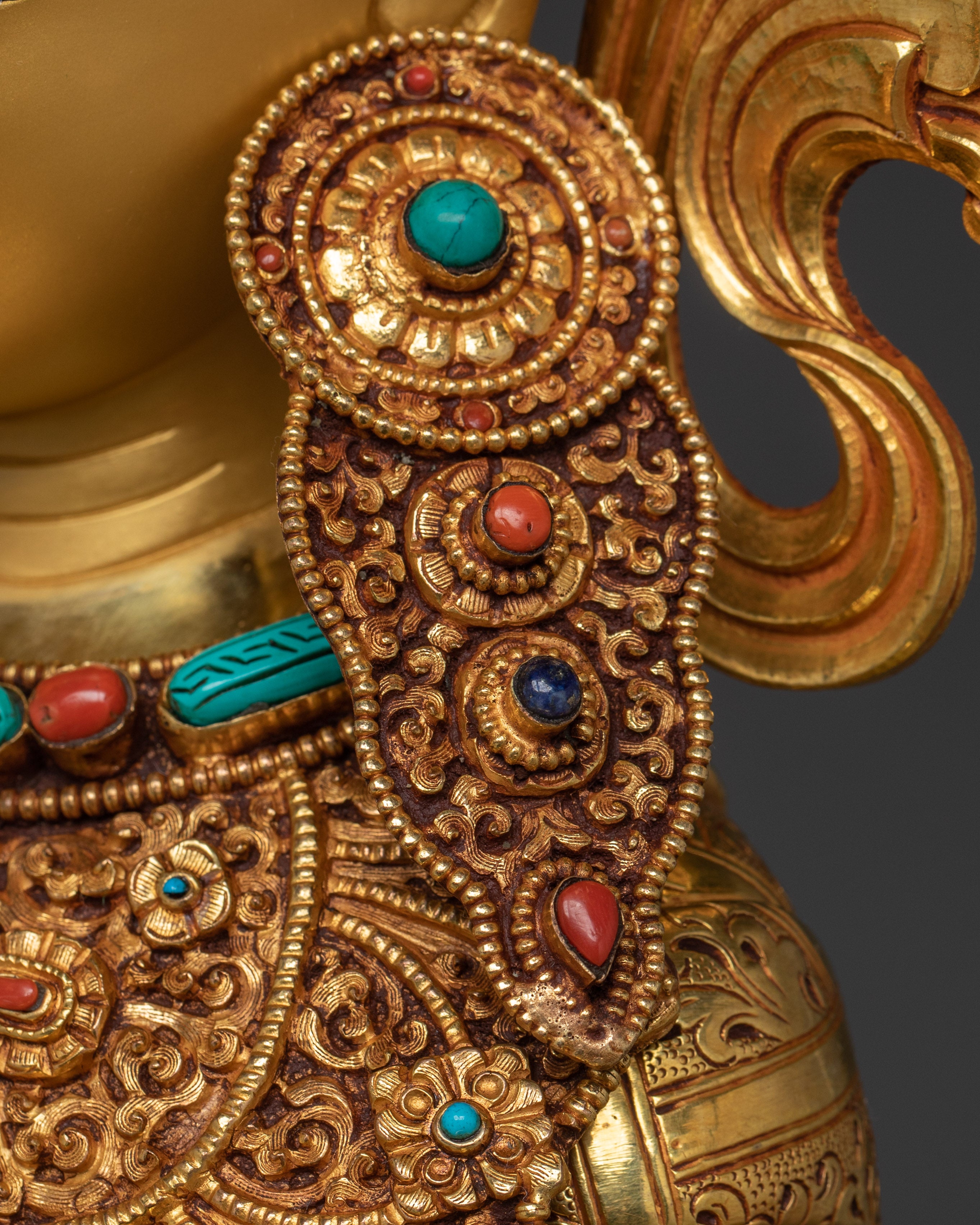 Majestic Shakyamuni Buddha on Throne Statue | Gautama Buddha - Dharma Teacher